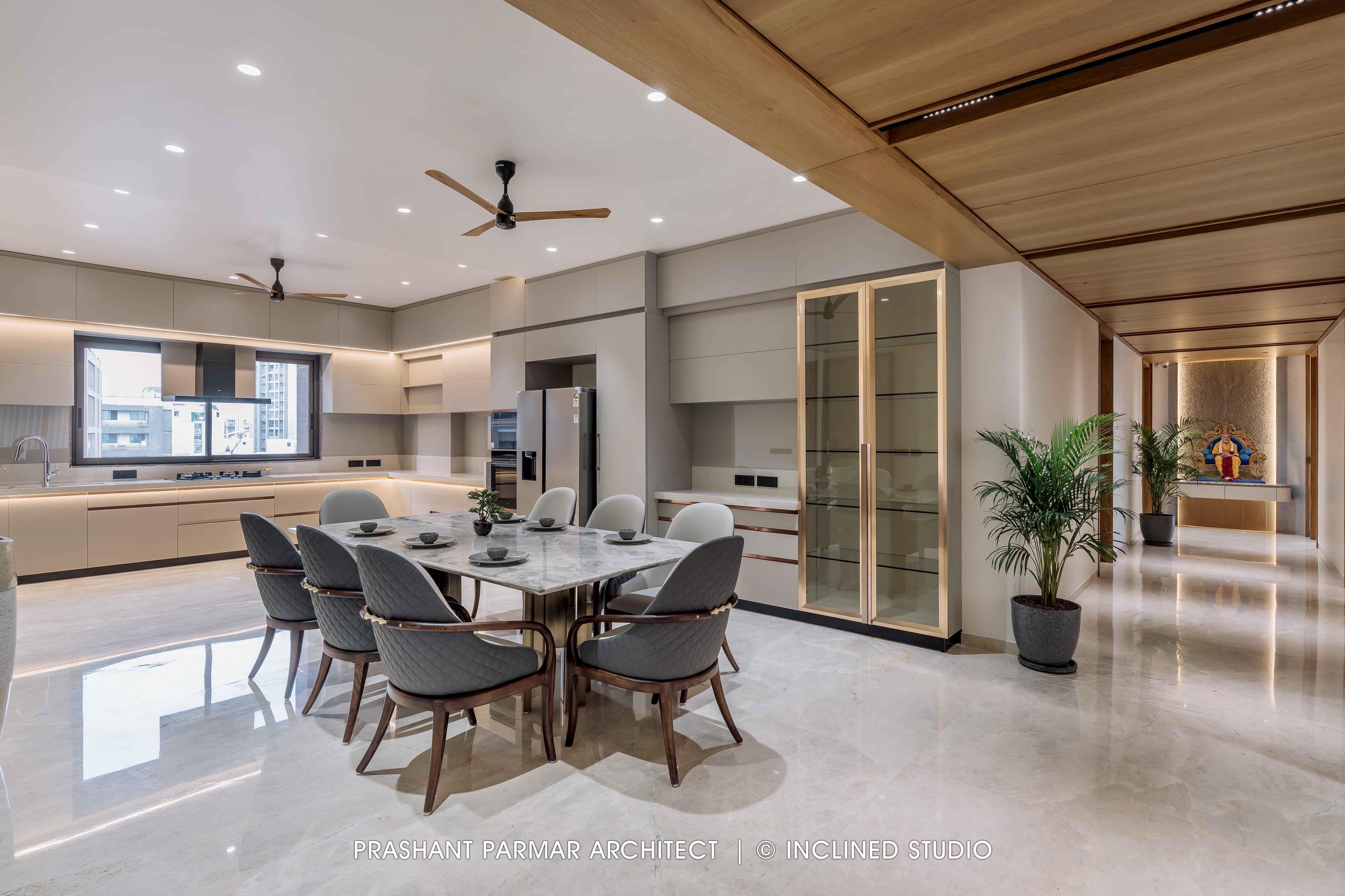 4BHK Timeless Interiors at Skara Divyam by Prashant Parmar Architect ...