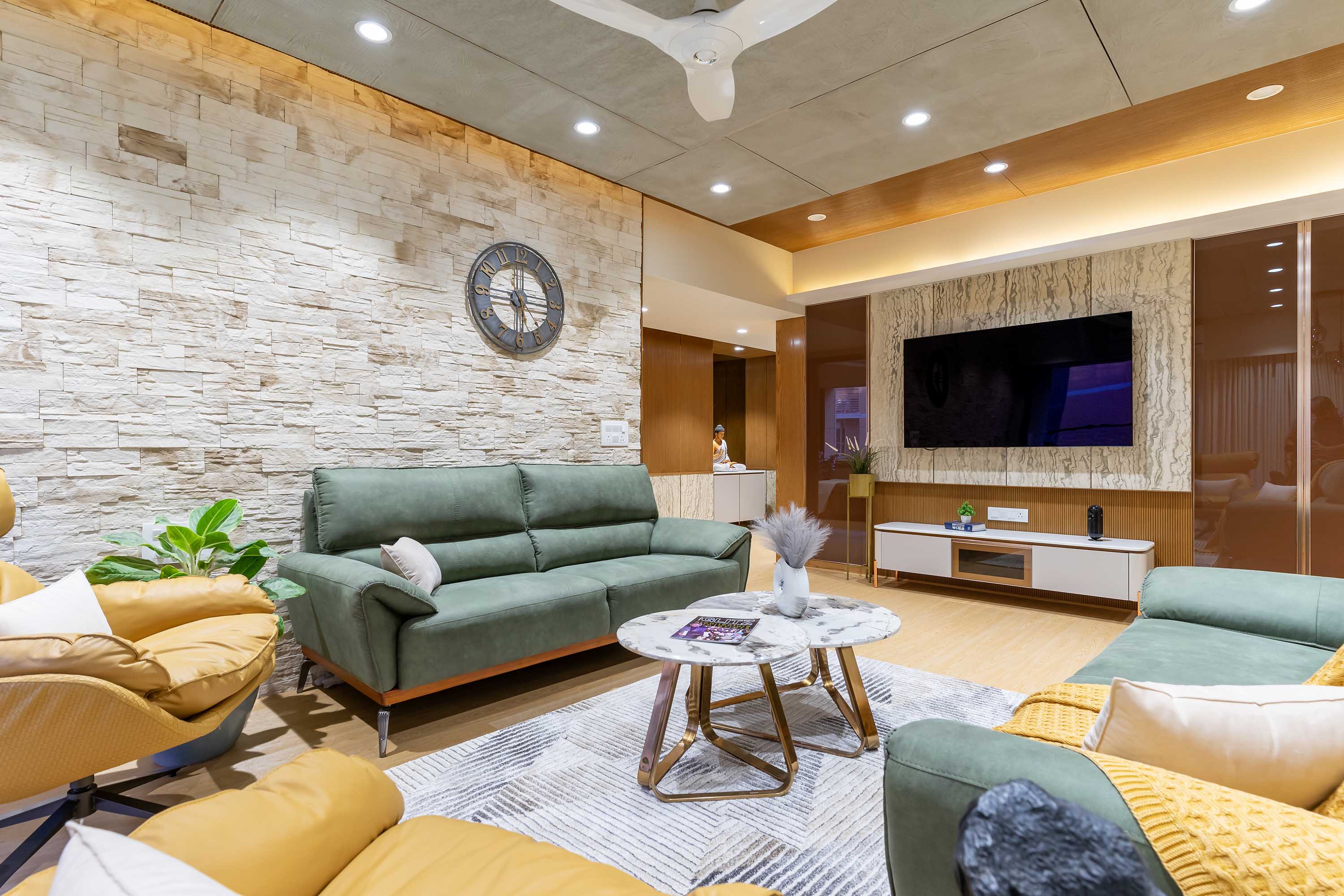 4BHK Elegant Interiors at Shilp Shaligram by Prashant Parmar Architect ...