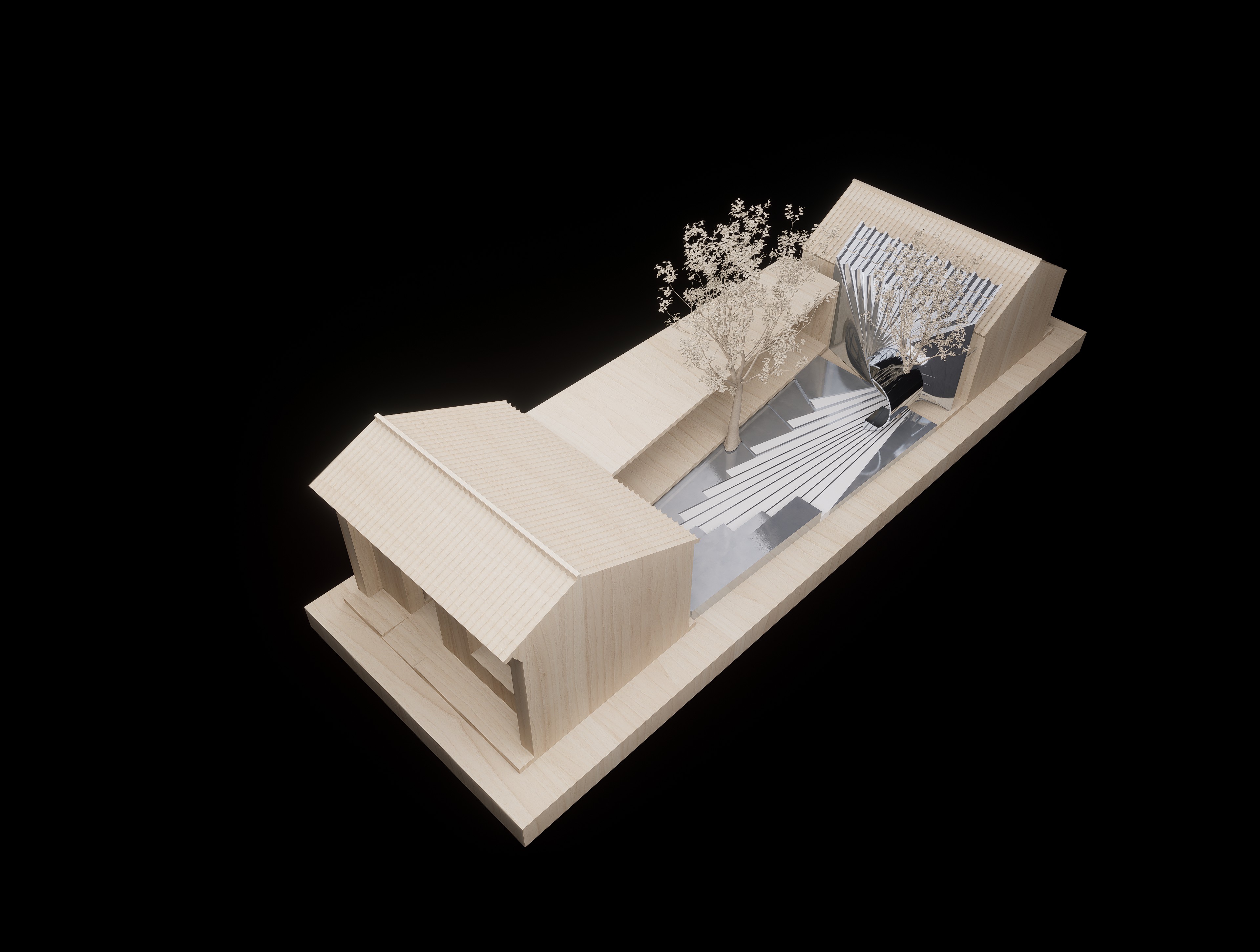 Streaming Light Exhibition Hall – Courtyard Renovation for the ...