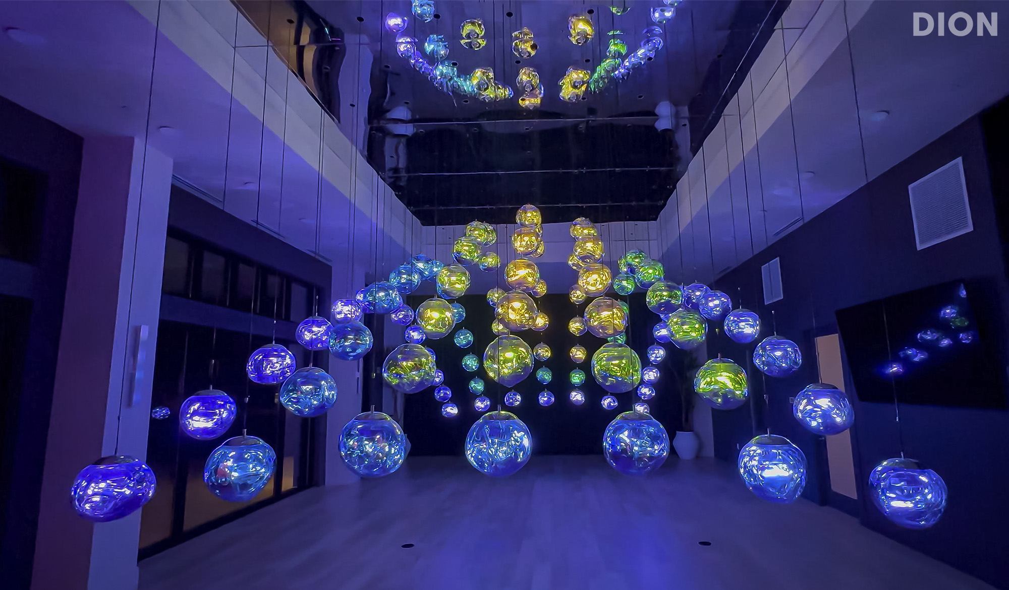 Kinetic installation Waves of light by Dion Art Studio - Architizer