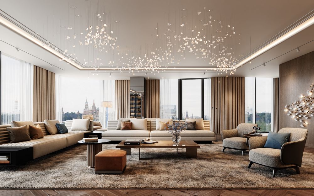 Luxurious designer apartment in the heart of a megalopolis by Studia 54 ...