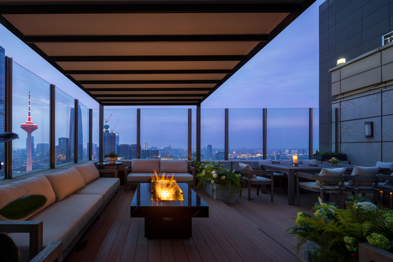 Shenyang Penthouse Residence by QUAD Studio - Architizer - Penthouse Residence With Private Courtyard