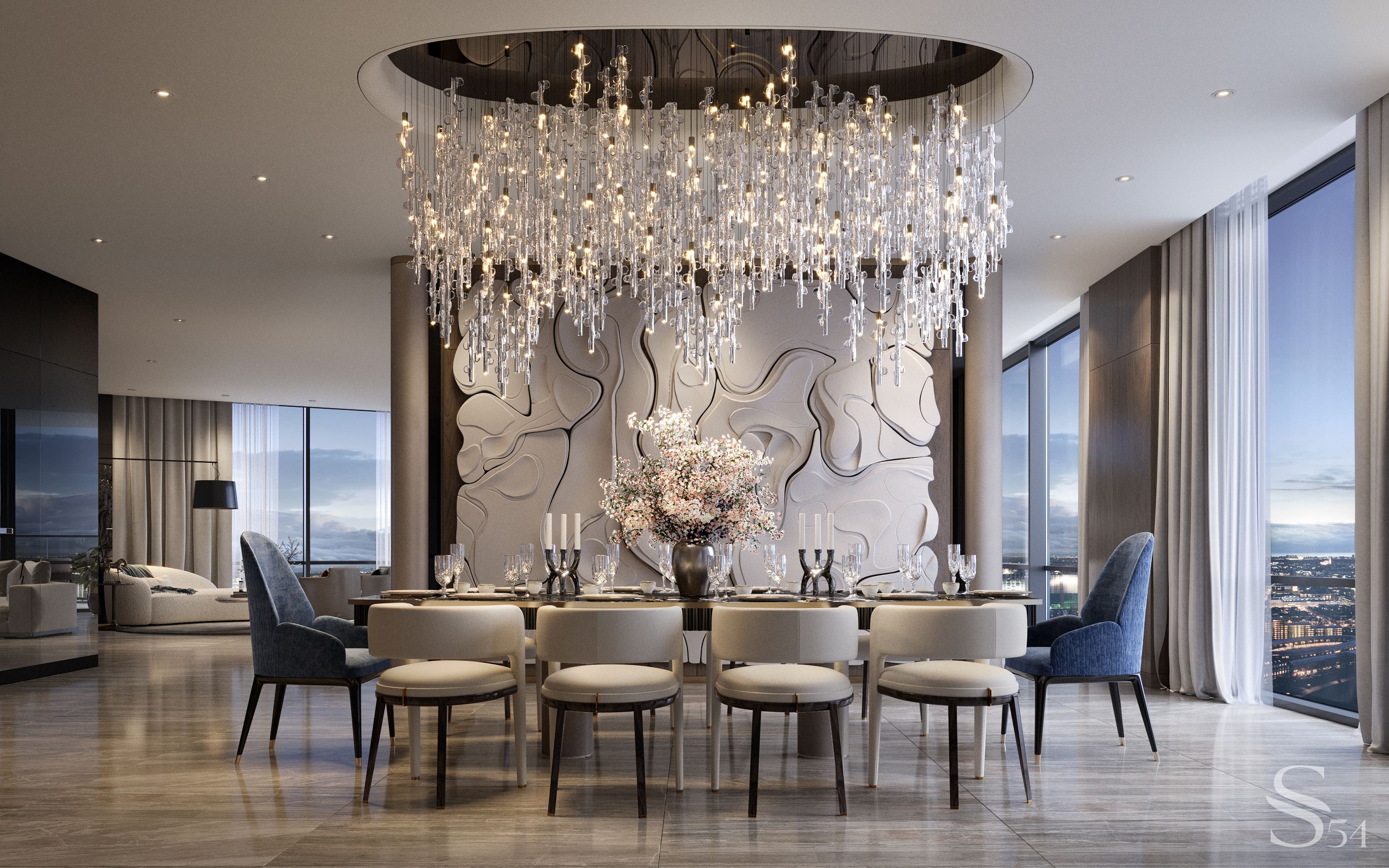 Penthouse interior design with natural motifs by Studia 54 - Architizer
