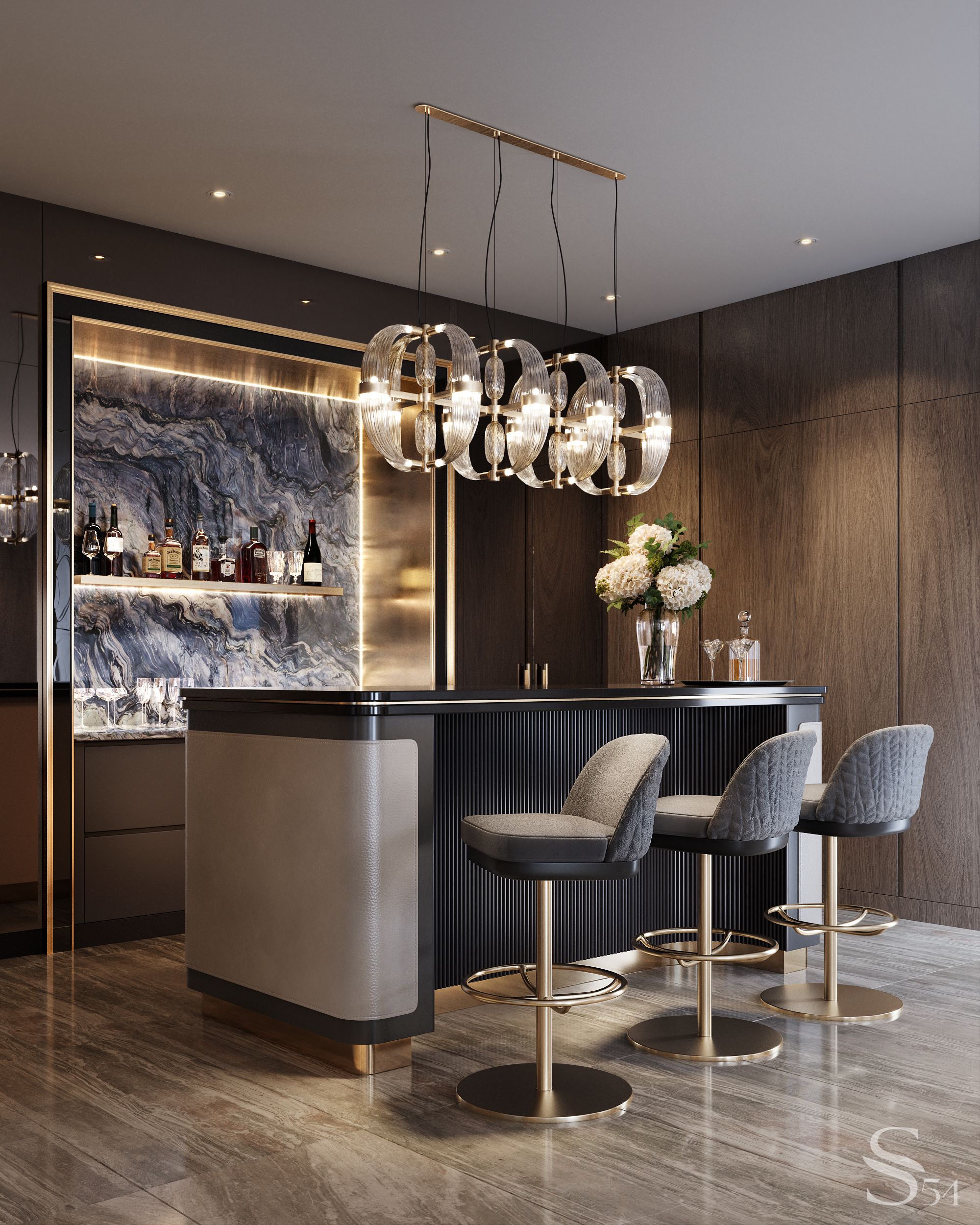Penthouse interior design with natural motifs by Studia 54 - Architizer