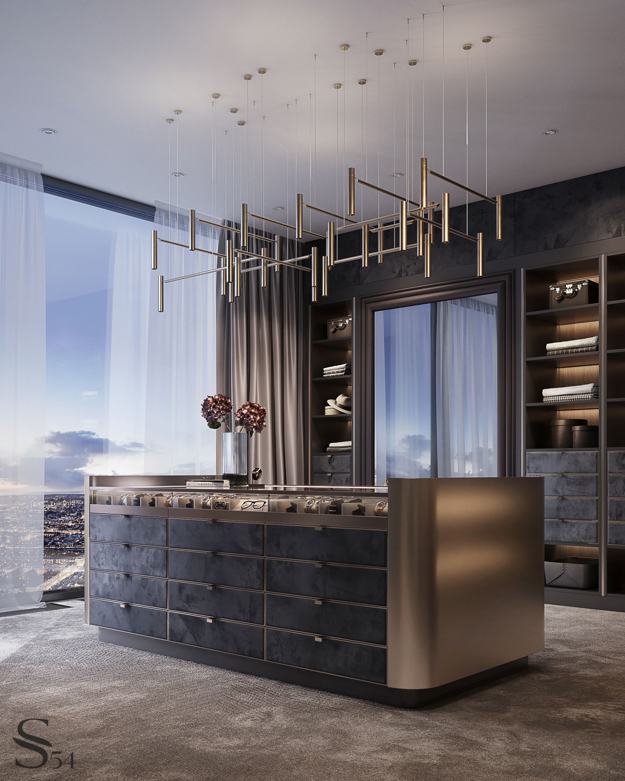 Penthouse interior design with natural motifs by Studia 54 - Architizer