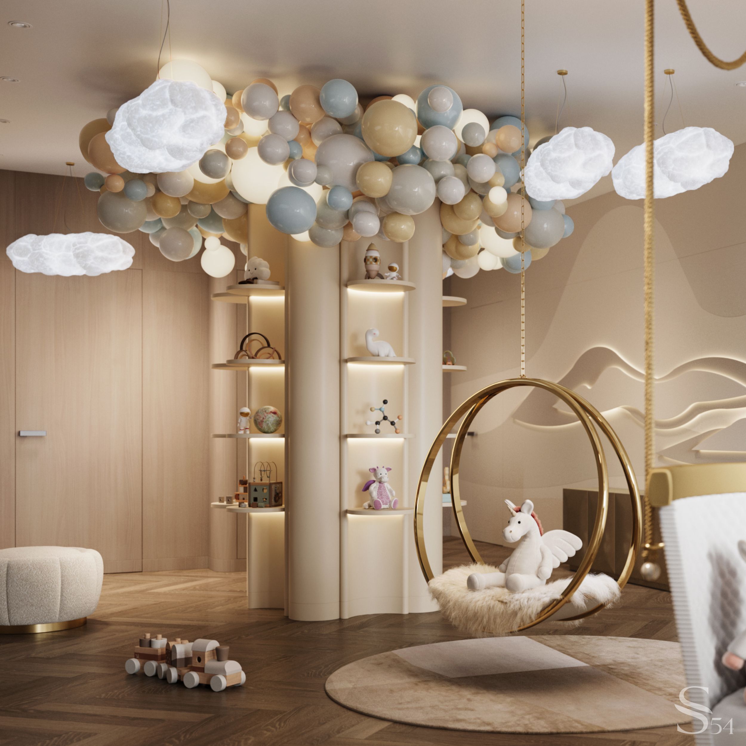Penthouse interior design with natural motifs by Studia 54 - Architizer