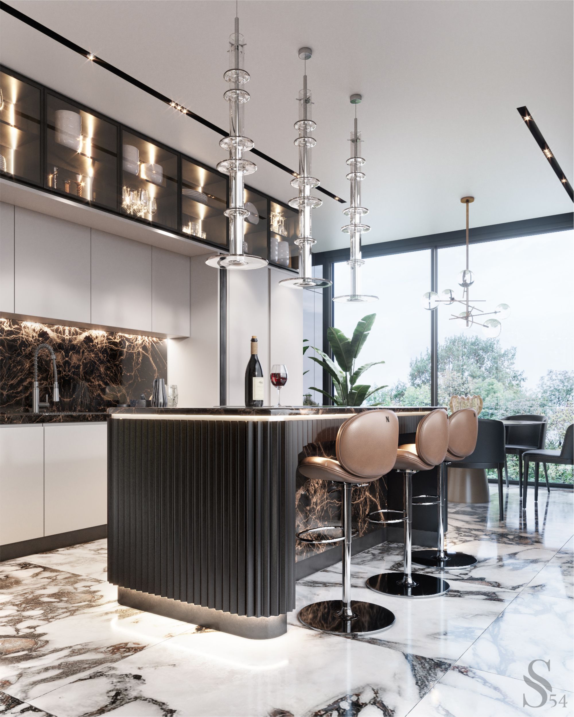 Villa interior in Croatia with a masculine character by Studia 54 ...