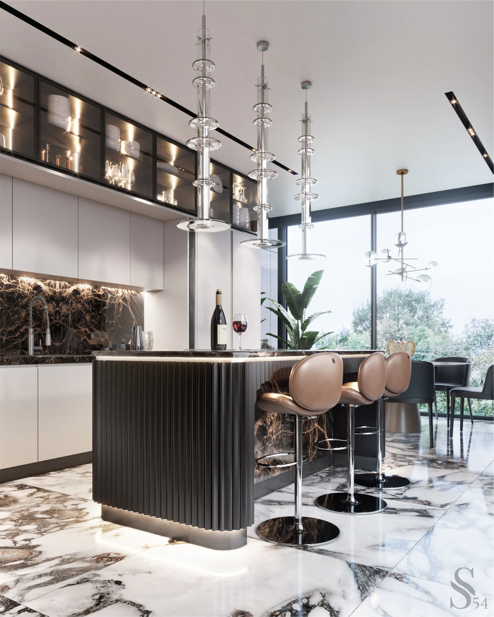 Villa interior in Croatia with a masculine character by Studia 54 ...