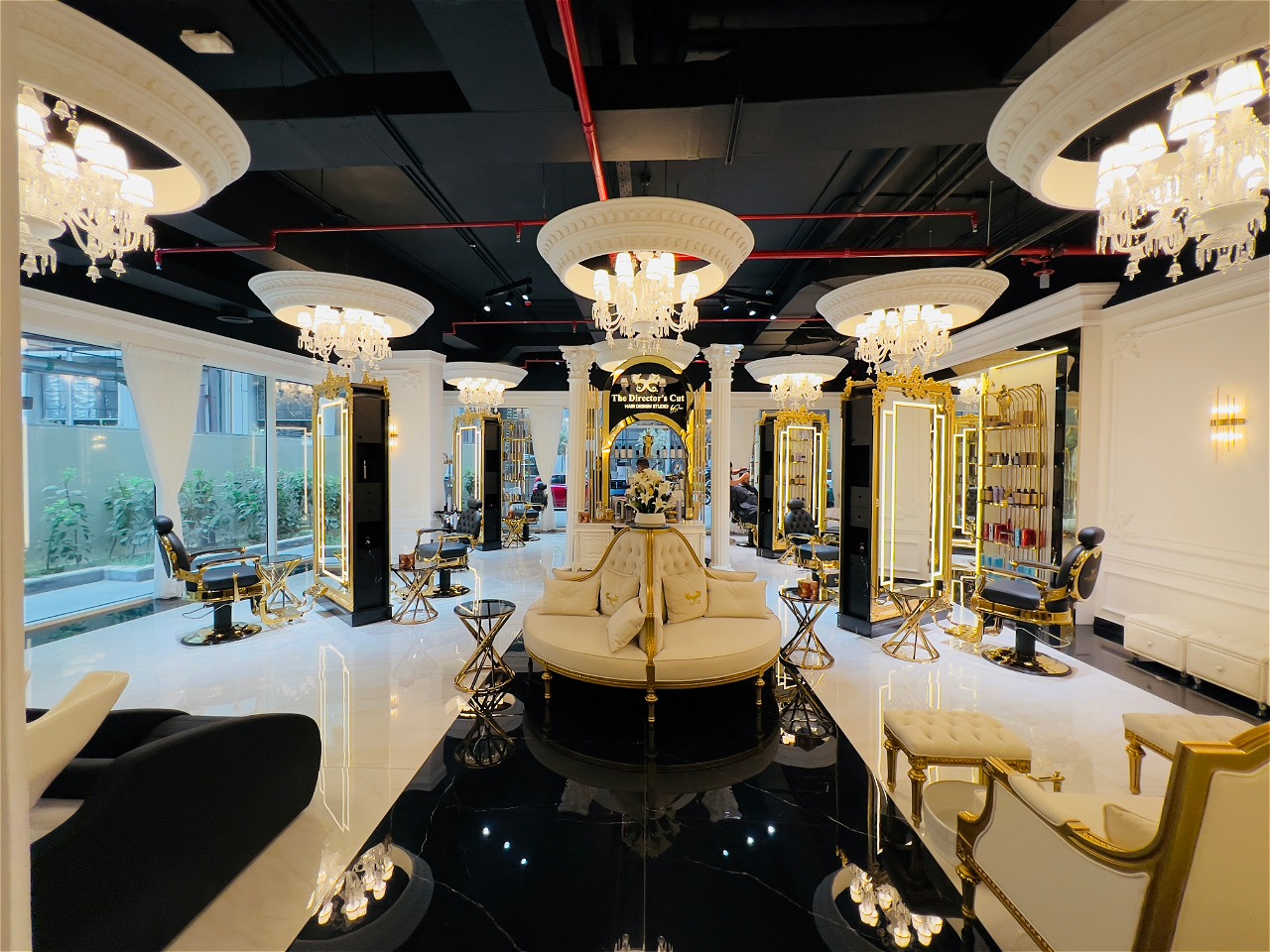 Luxury Salon Interior Design: The Director’s Cut by Algedra in Dubai ...