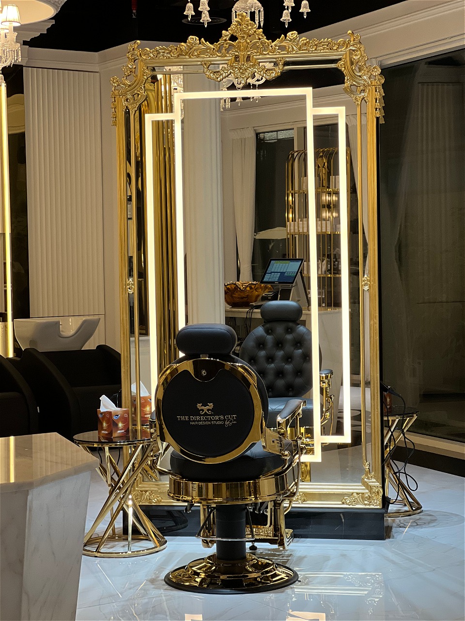 Luxury Salon Interior Design: The Director’s Cut by Algedra in Dubai ...