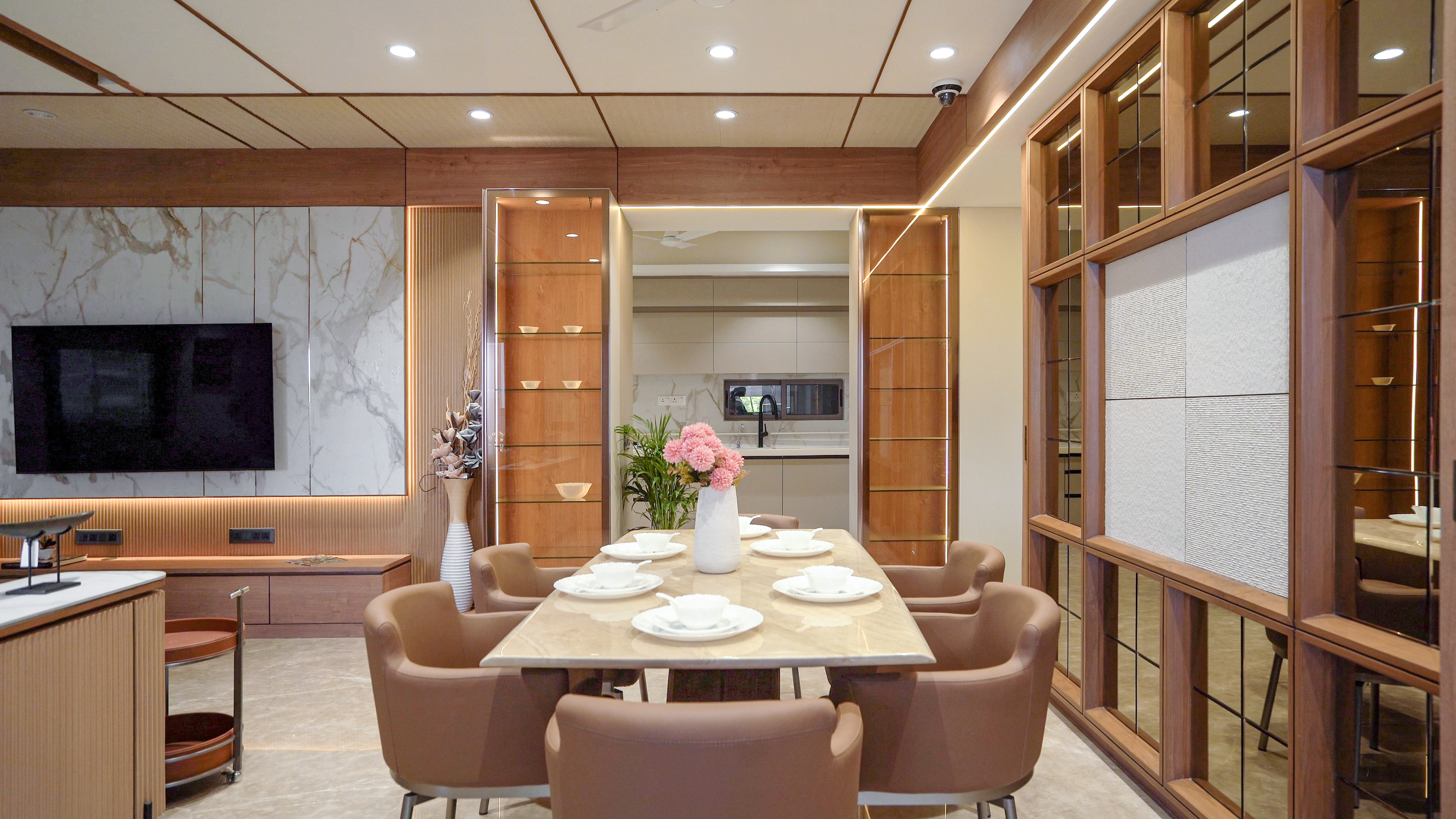 NRI Apartment Interiors at Swati Parkside by Prashant Parmar Architect ...