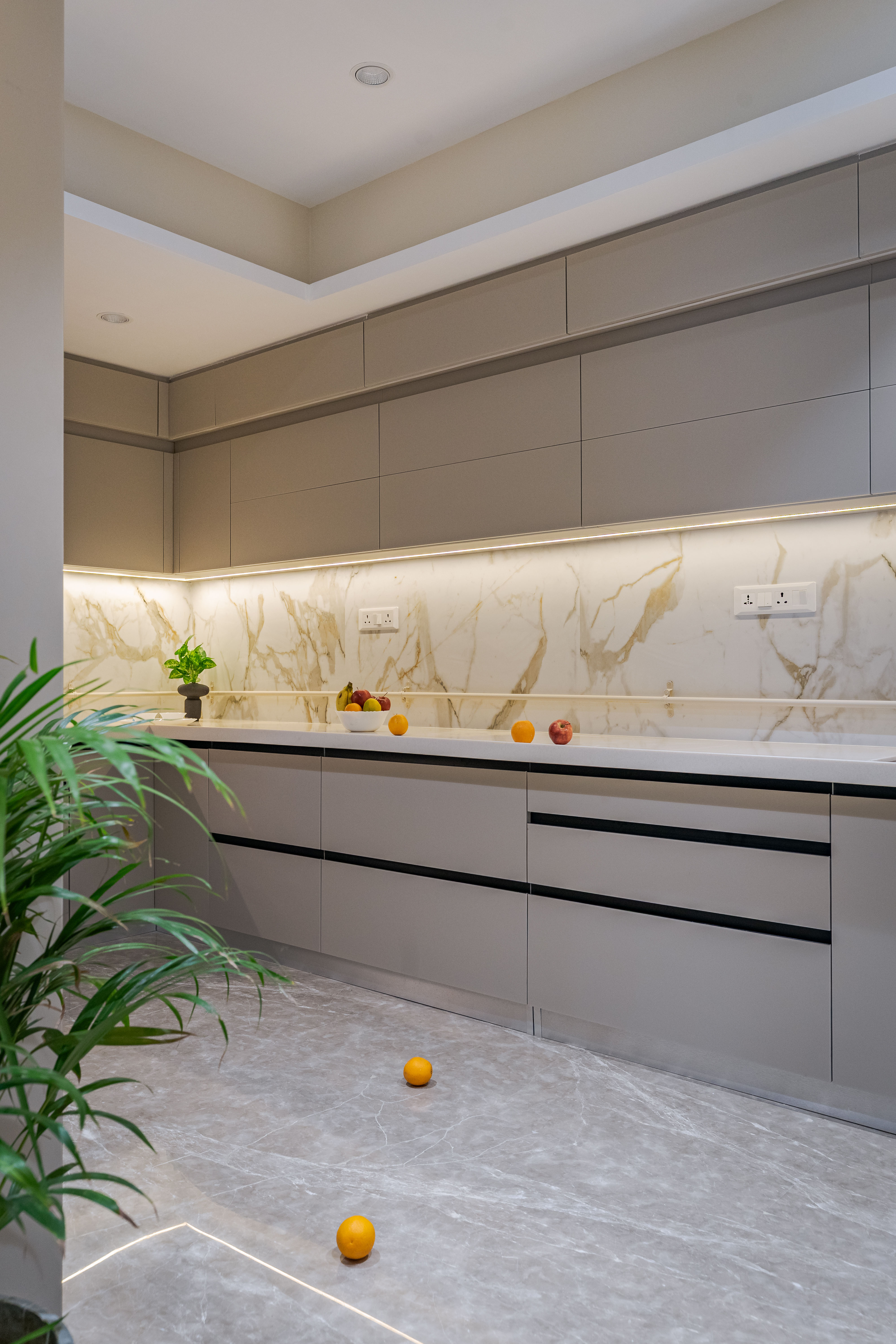 NRI Apartment Interiors at Swati Parkside by Prashant Parmar Architect ...