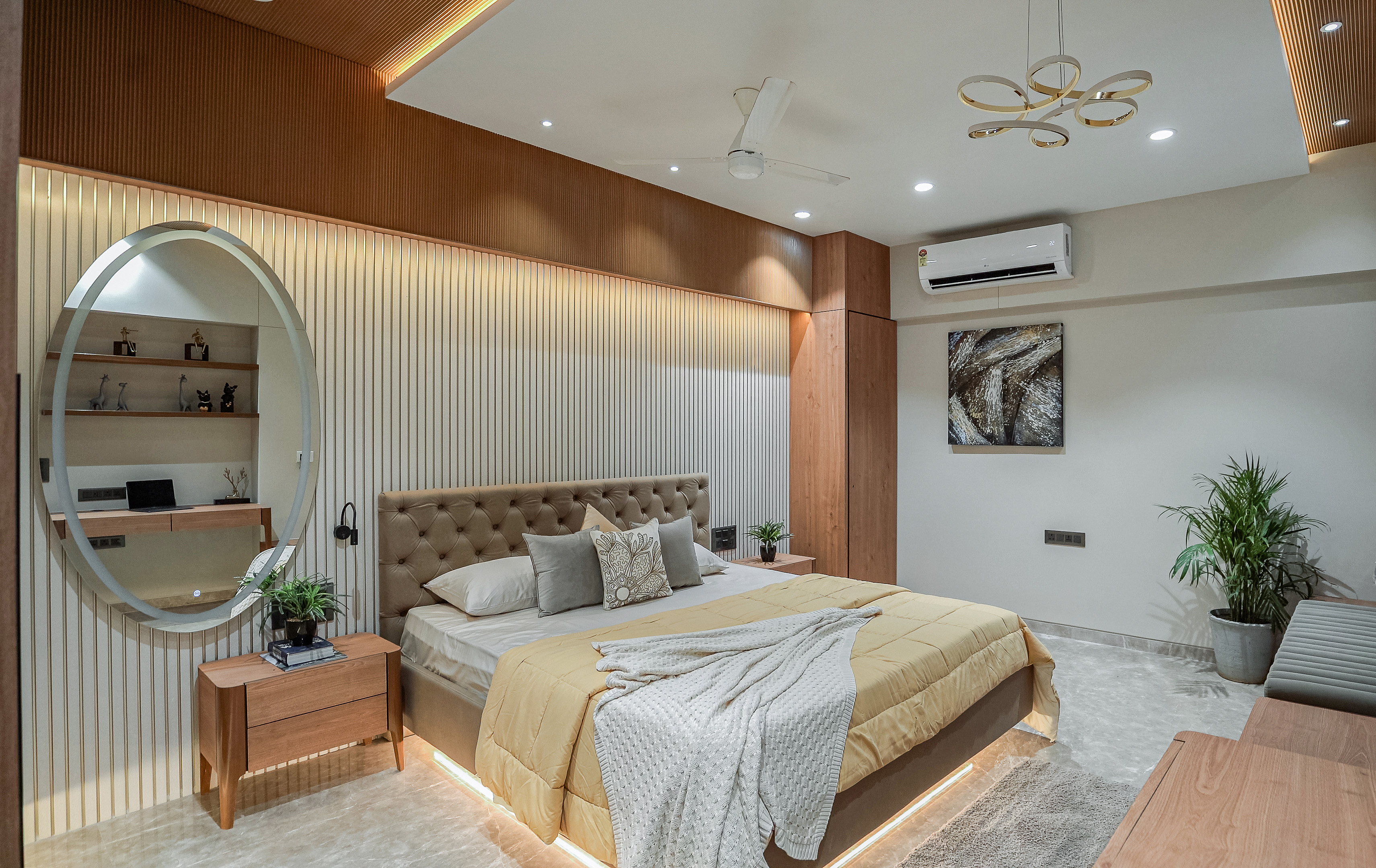 NRI Apartment Interiors at Swati Parkside by Prashant Parmar Architect ...