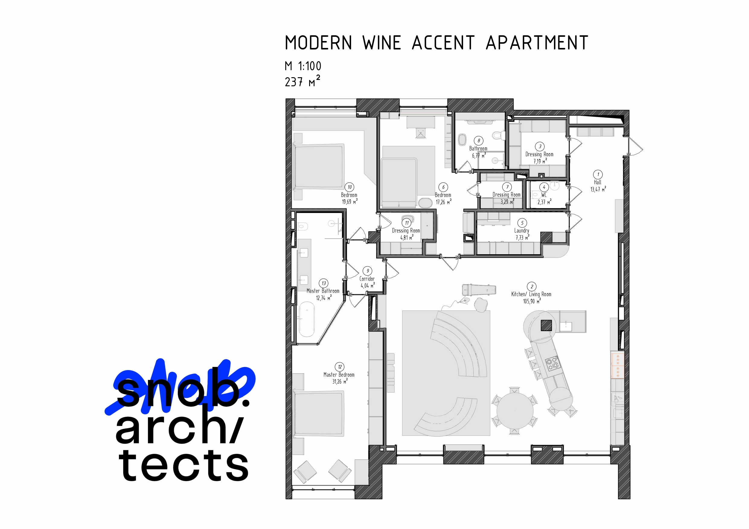 Stylish Apartment with Wine Accents by SNOB Architects - Architizer