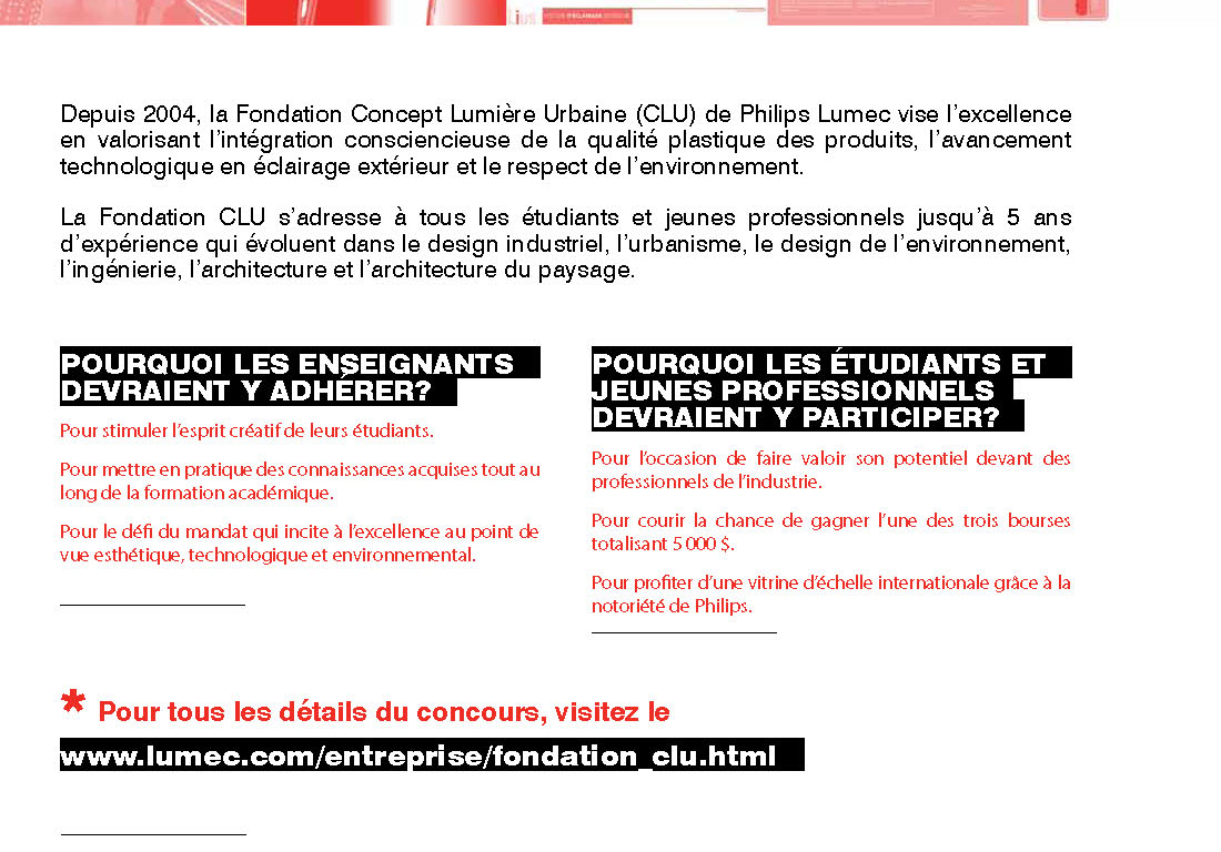 EXTERIOR LIGHTING GRANT OPEN TO THE LIGHTING PASSIONATES by Fondation