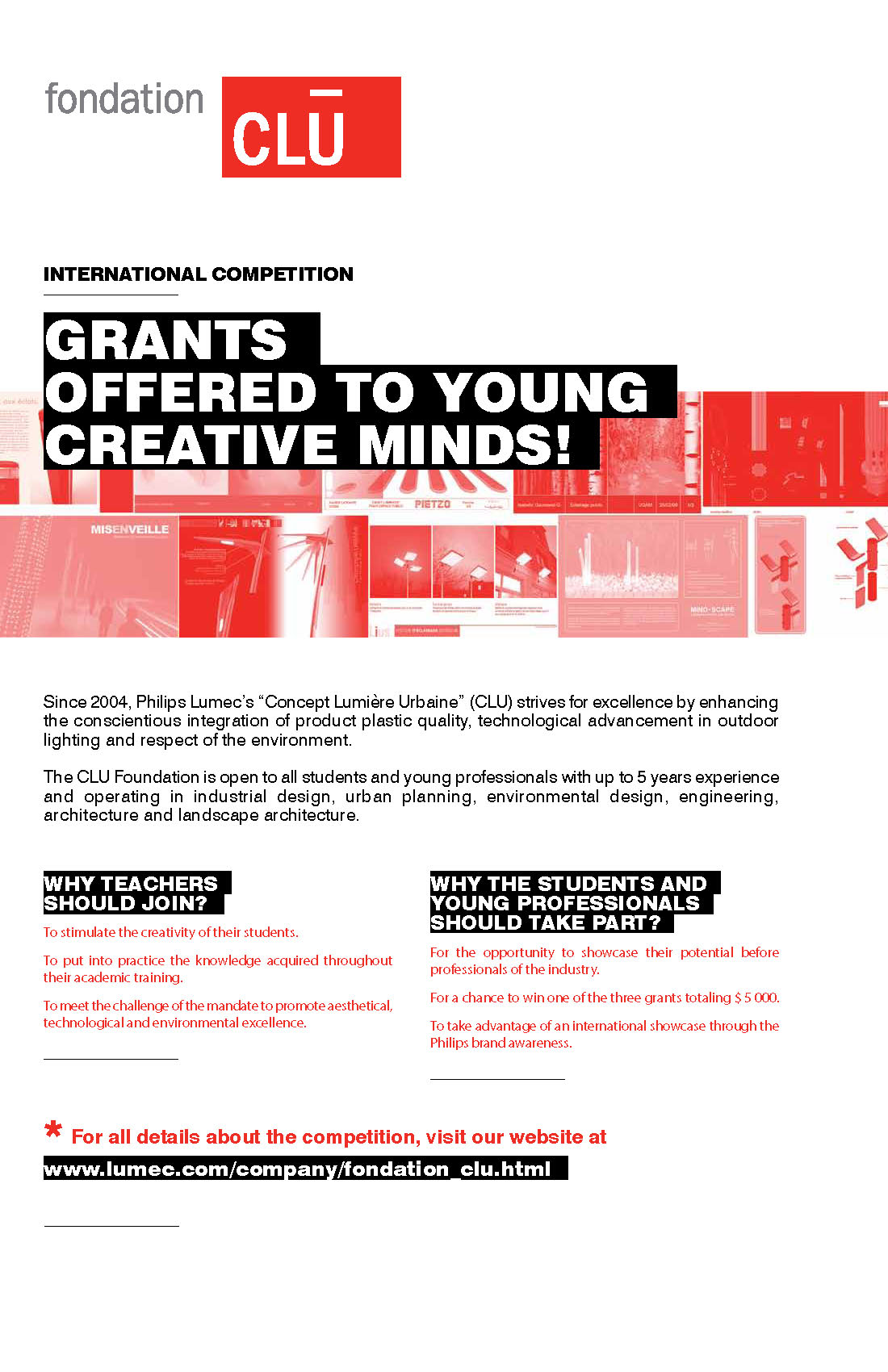 EXTERIOR LIGHTING GRANT OPEN TO THE LIGHTING PASSIONATES by Fondation