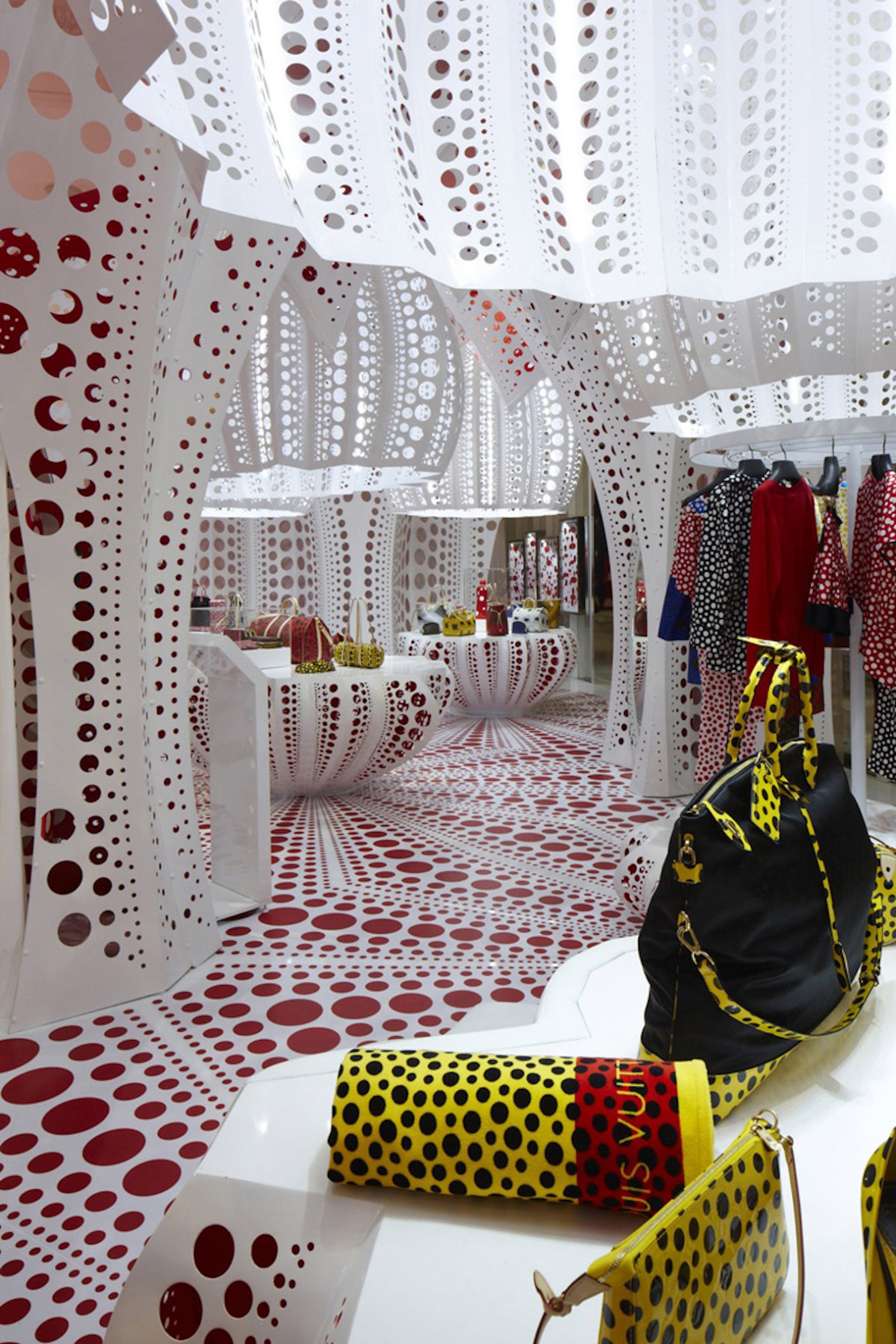 Selfridges - It's time to turn heads. Enter the magical world Yayoi Kusama.  The Louis Vuitton pop-up store is filled with pumpkins inspired by her  artwork and a stunning collection of exclusive