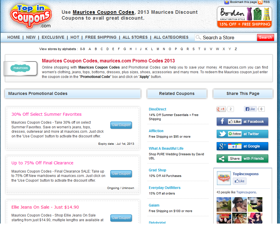 Maurices Coupon Code Architizer