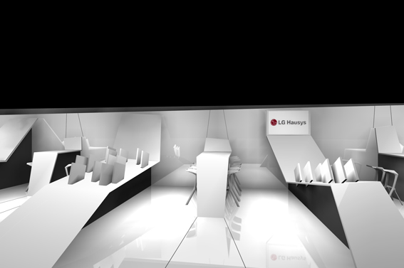 LG Hausys trade fair stand Architizer