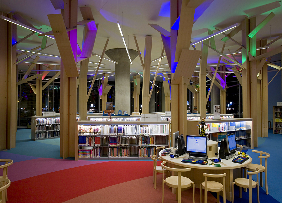 Minneapolis Central Library (Lighting Design) by Pelli Clarke