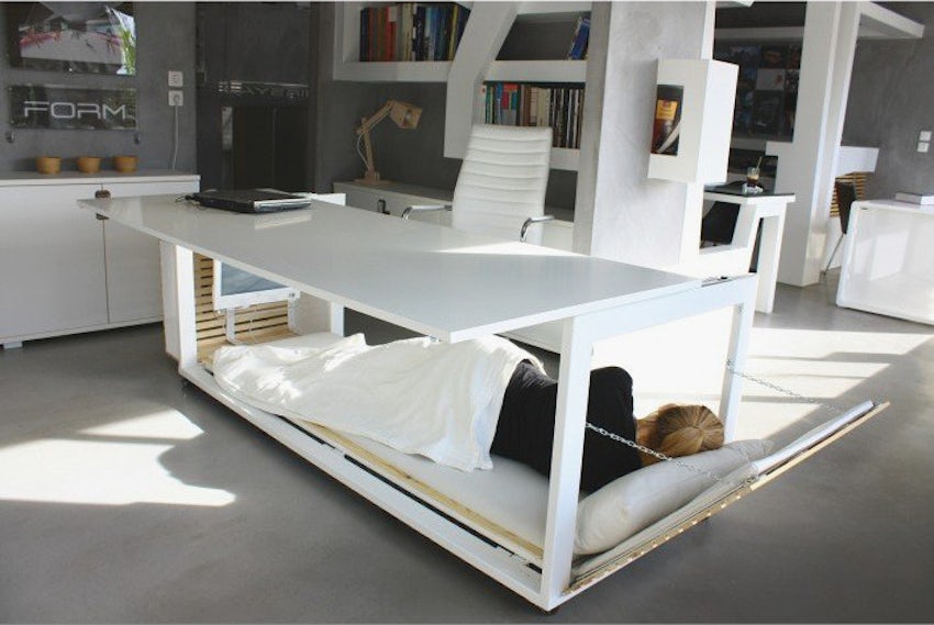 Attention Workaholics Hideaway Bed Makes Sleeping Under Your