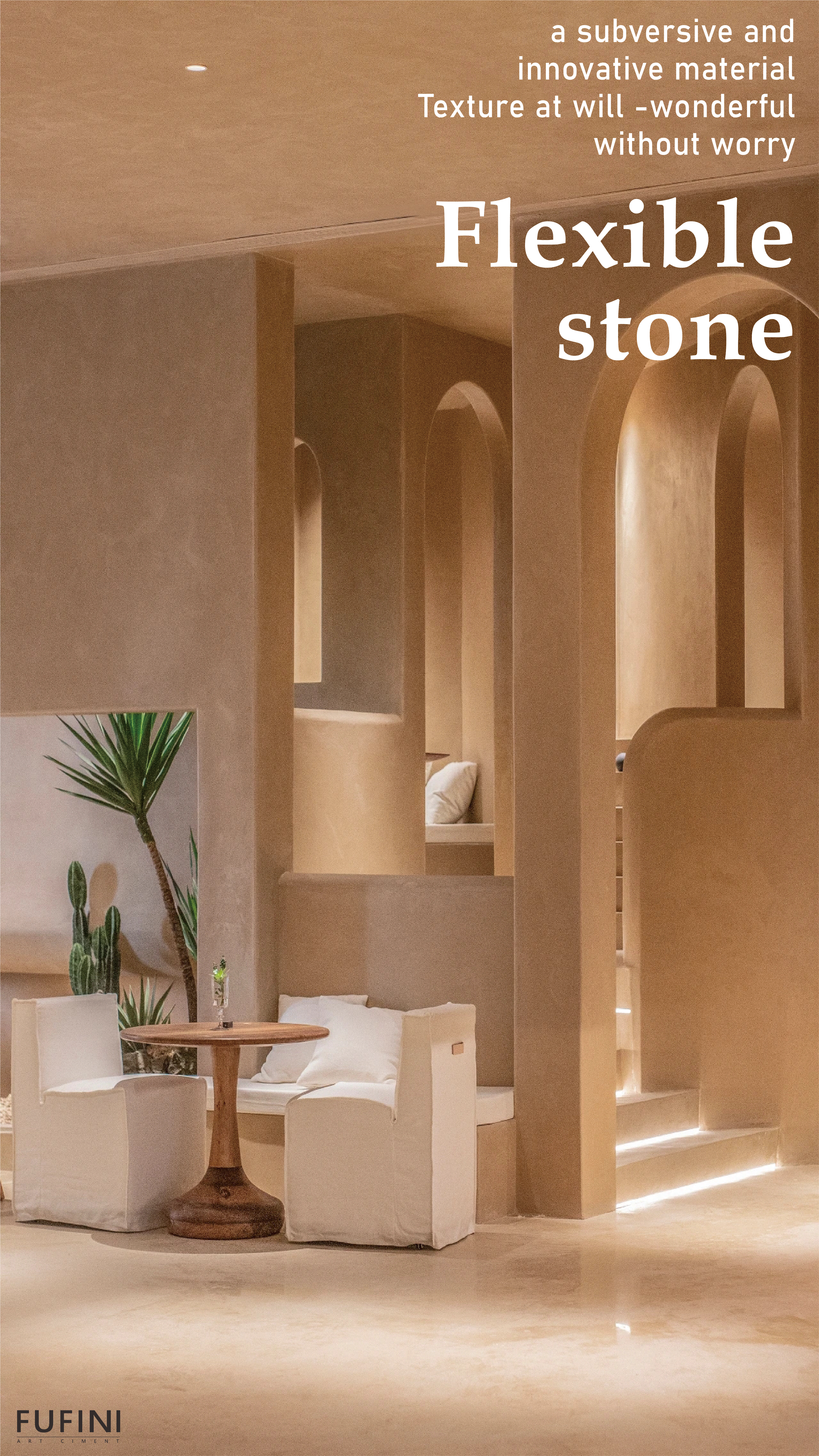 Flexible stone