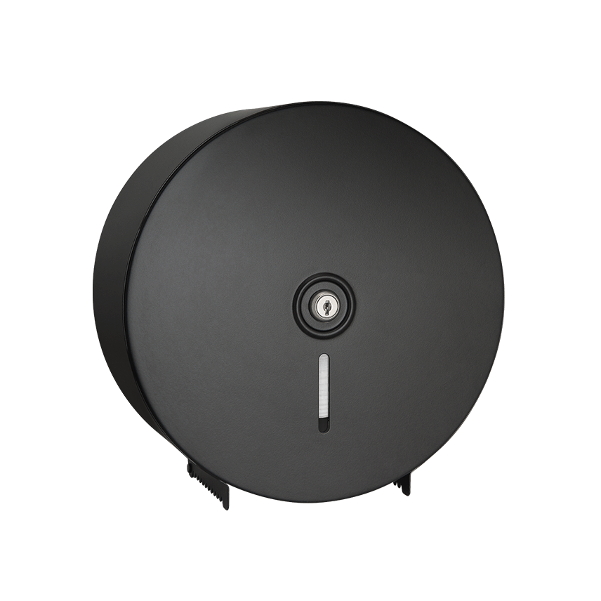 0042-41 Matte Black Single Jumbo Roll Toilet Tissue Dispenser