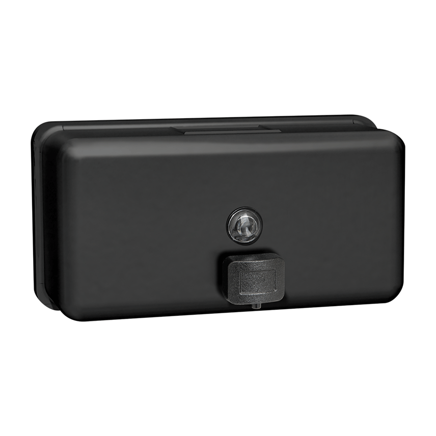 0345-41 Matte Black Horizontal Liquid Soap Dispenser