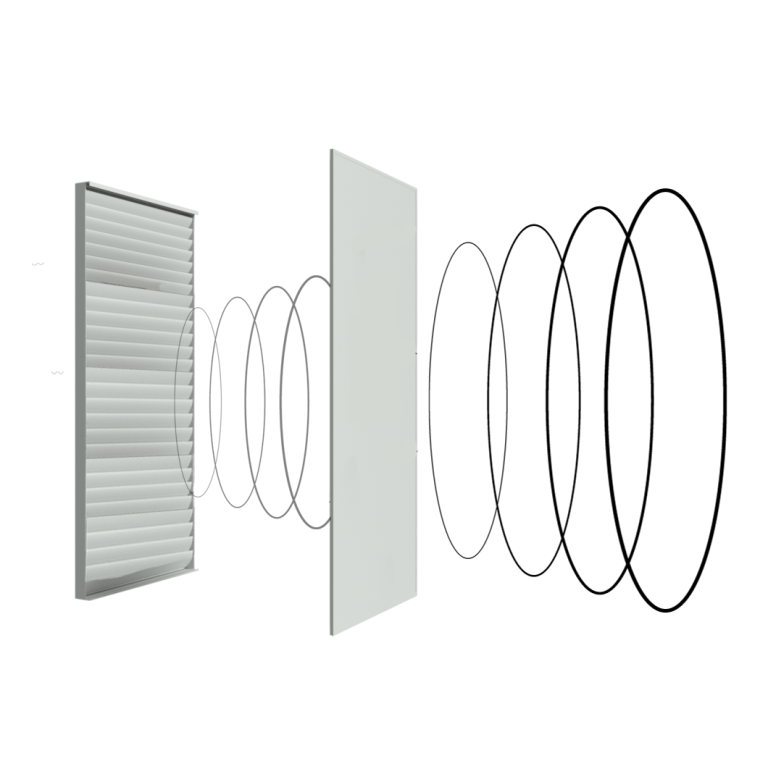 Full Air Foil Acoustic Louver
