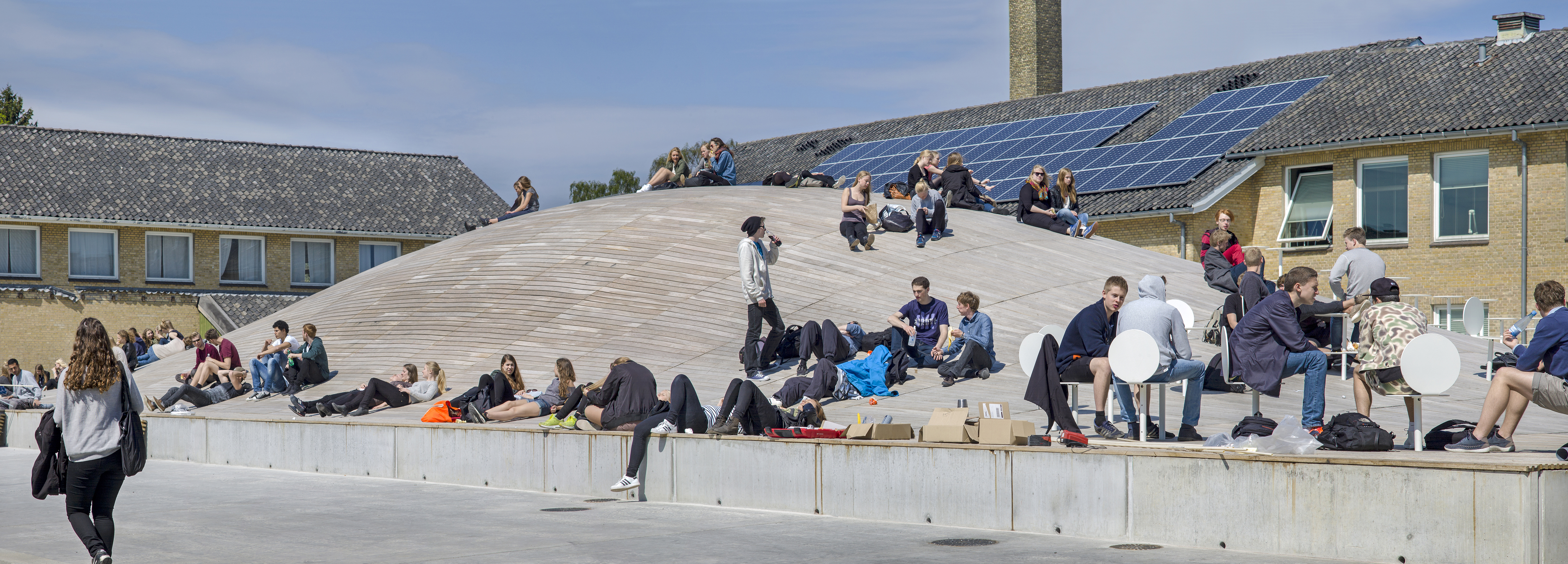 Gammel Hellerup Gymnasium MultiPurpose Hall by BIG Bjarke Ingels