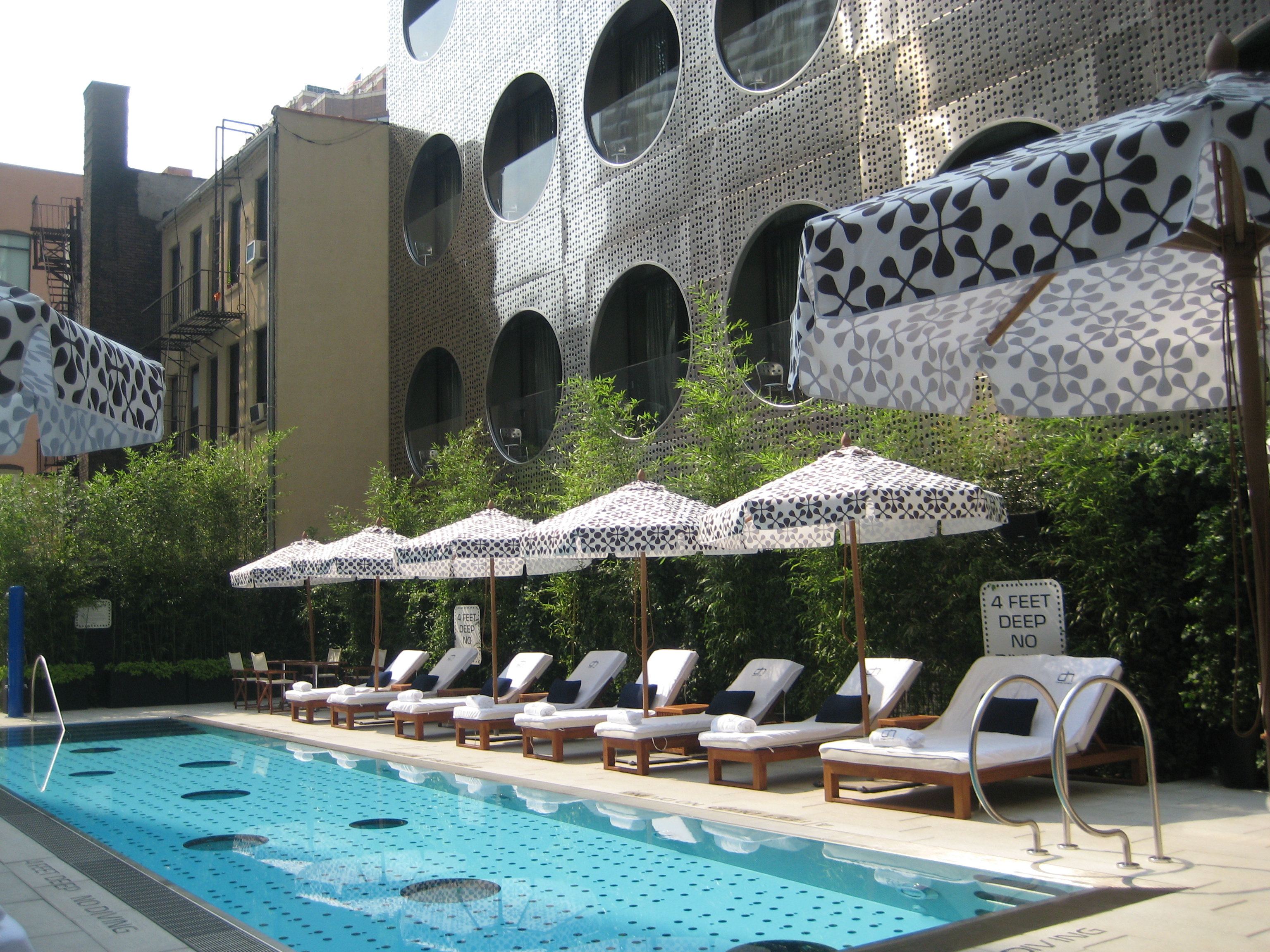Dream Downtown hotel gardens and poolside by Blondie's Treehouse ...
