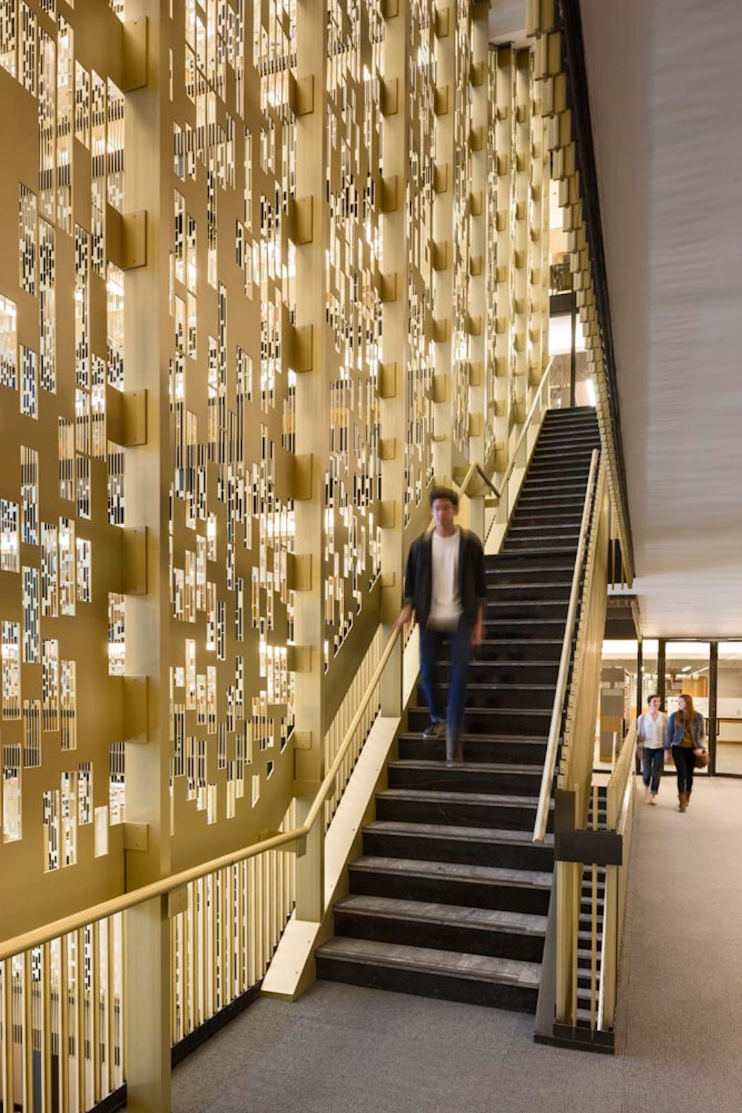 NYU Bobst Library Pixel Veil by Joel Sanders Architect Architizer