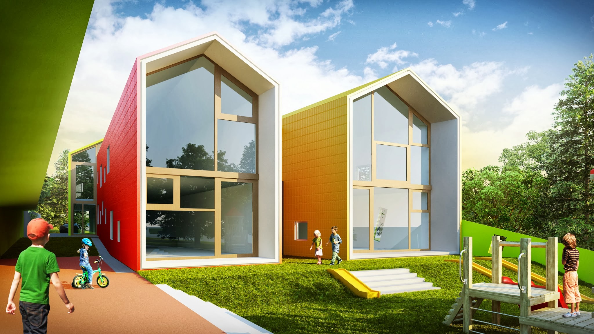  KITA Kindergarten by Conveyer - Architizer Illustration 