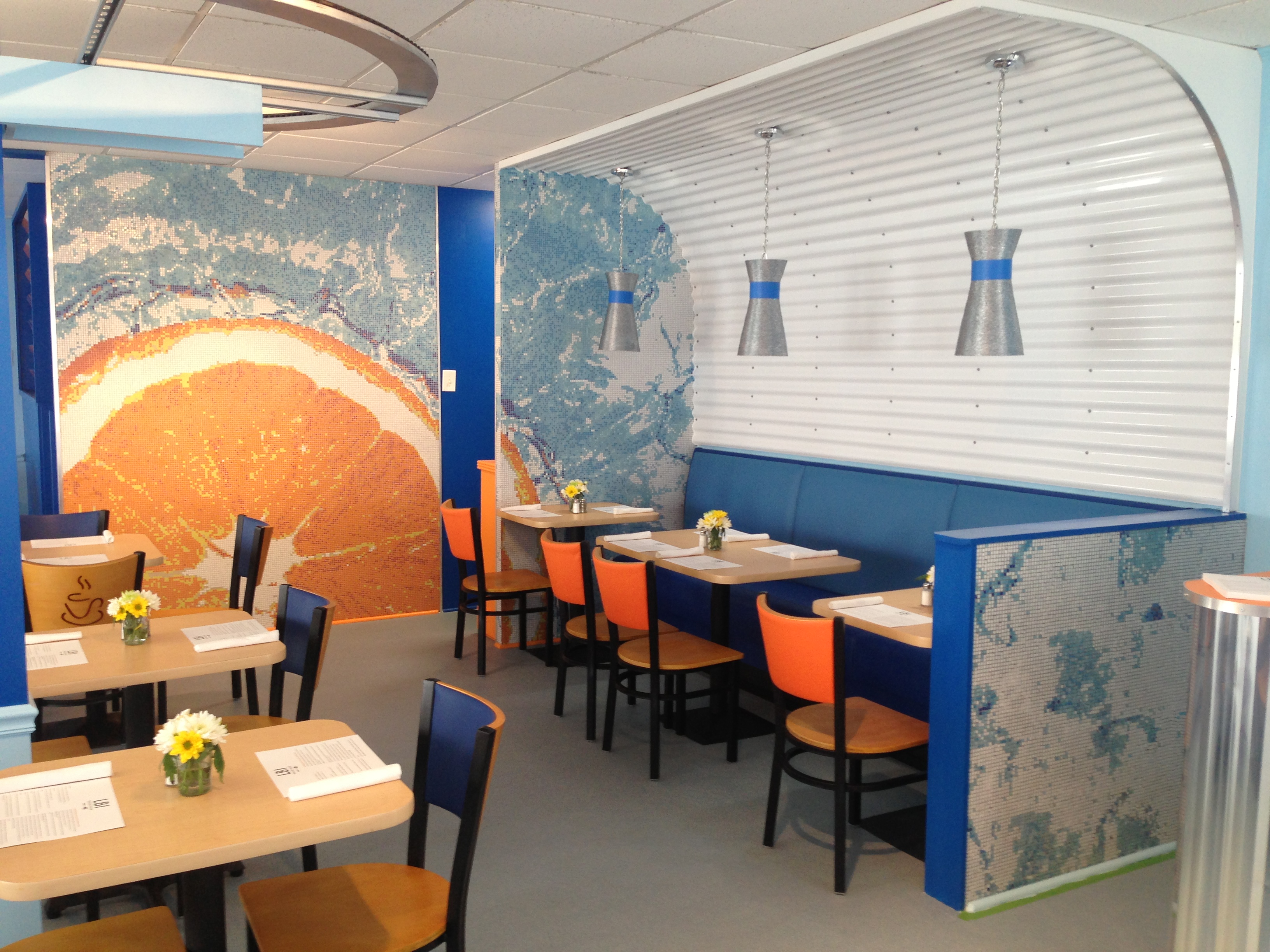 "Orange Slice" Mosaic for LBI Pancake House (featured on Food Network's Restaurant Impossible)