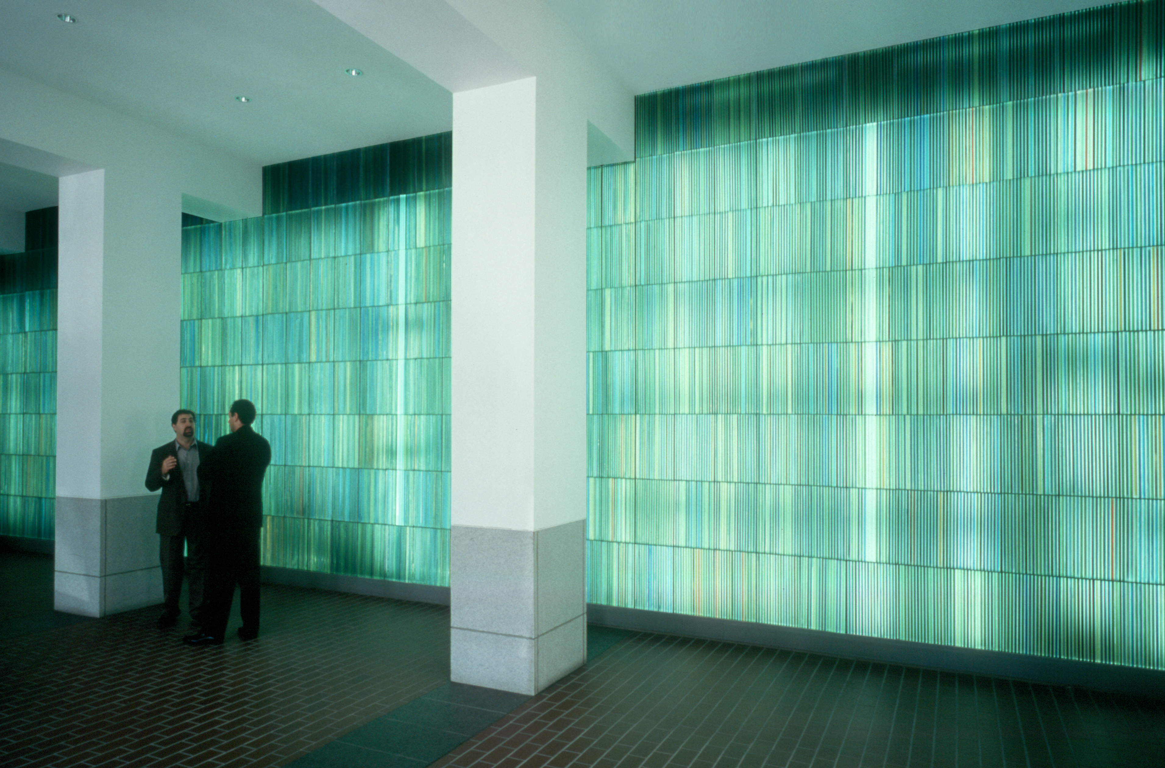 Float and colored glass: William J Nealon Federal Building