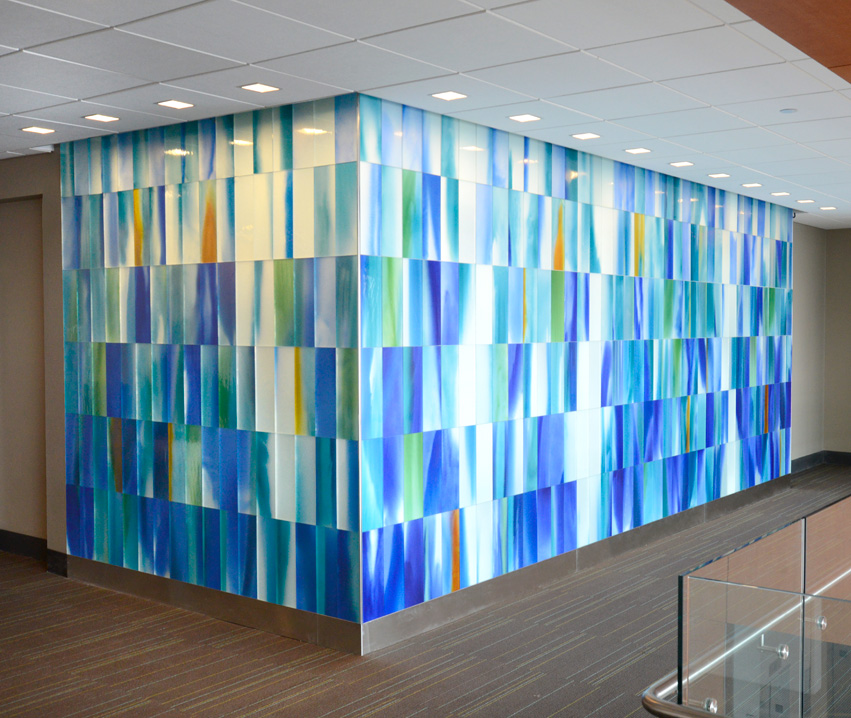Painted Mouth-Blown Glass: Spaulding Rehab Hospital