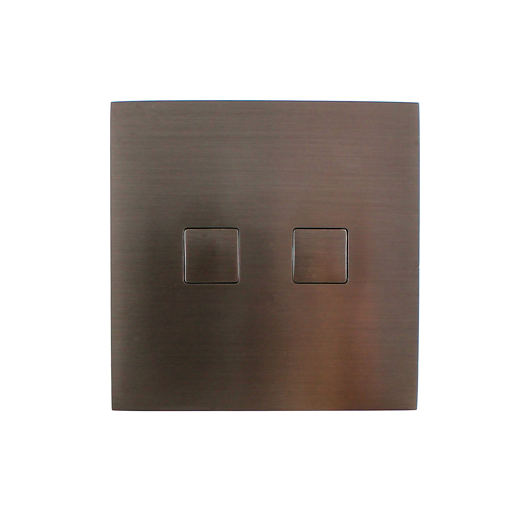 Flush plate with square buttons