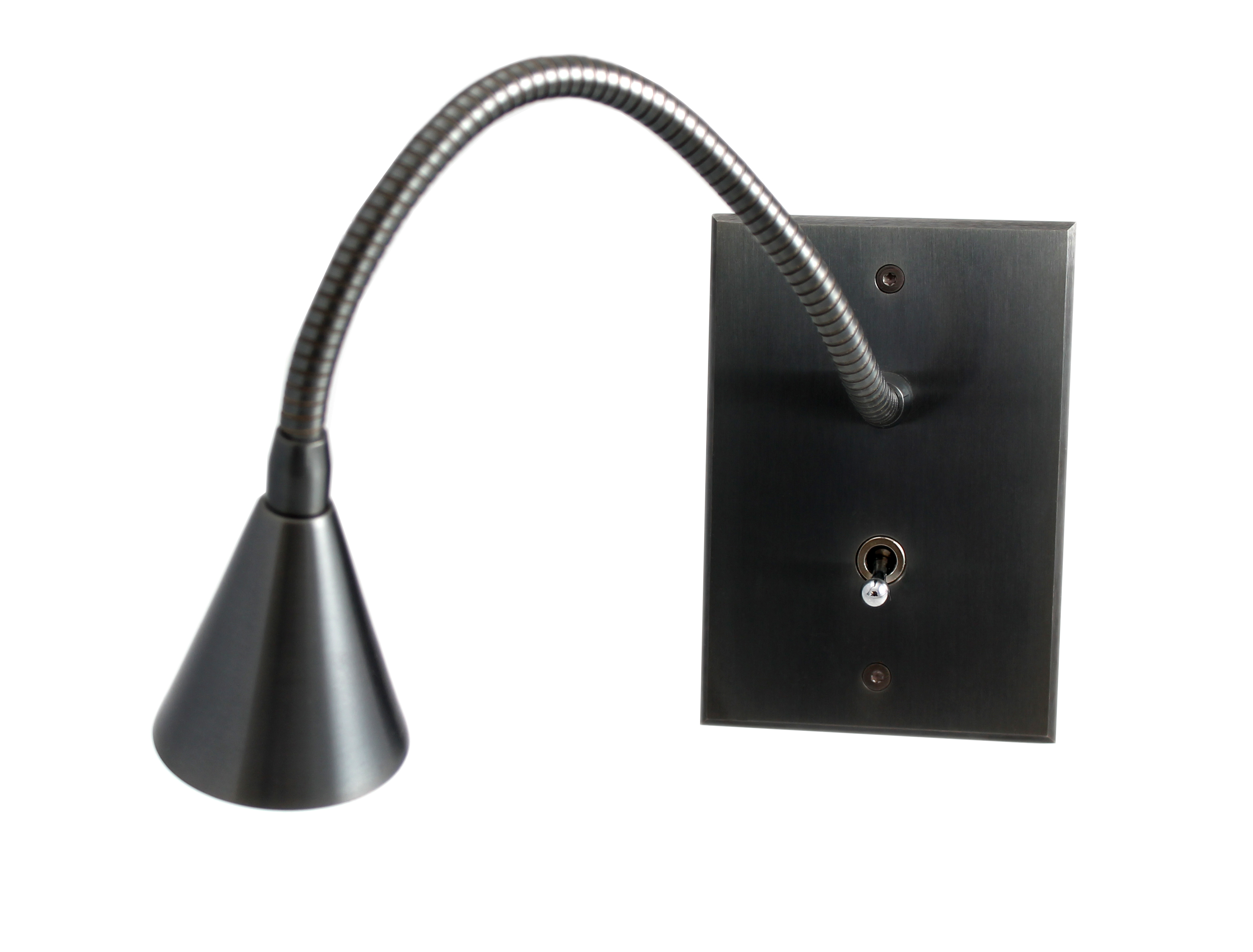Reading lamp with on/off toggle dimmer