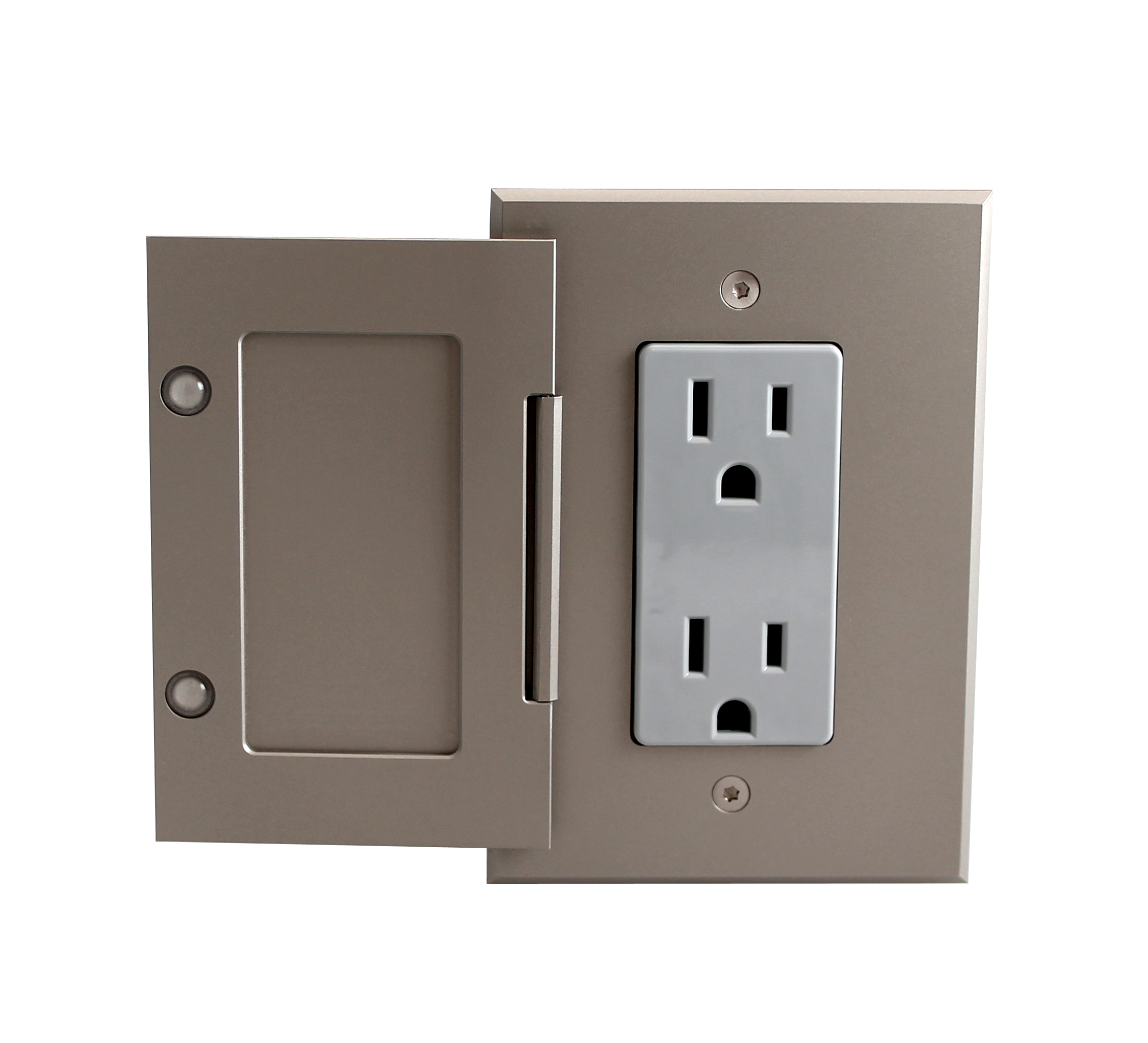 Double Decora outlet with cover