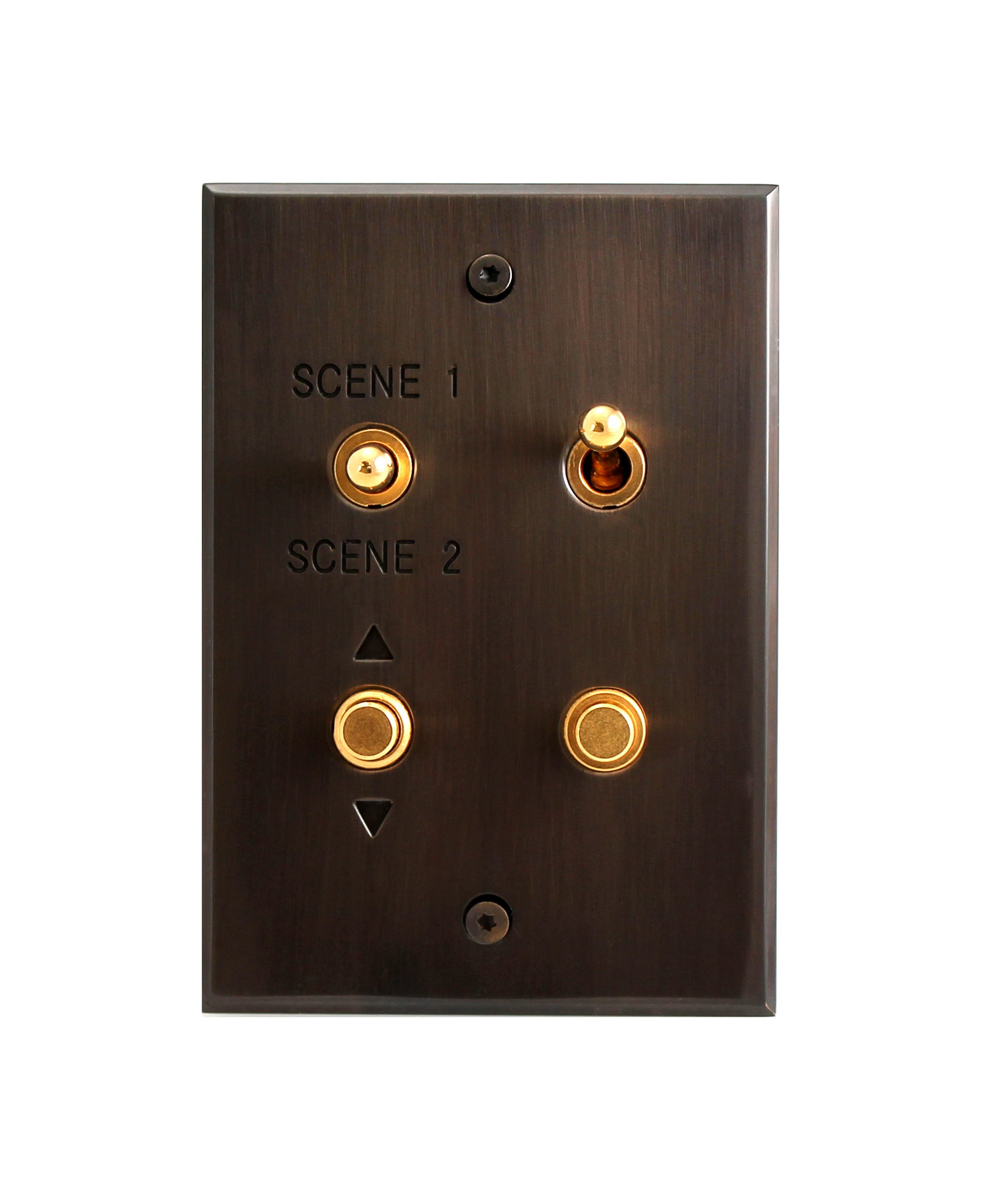 2 toggle-2 push button plate with custom engraving