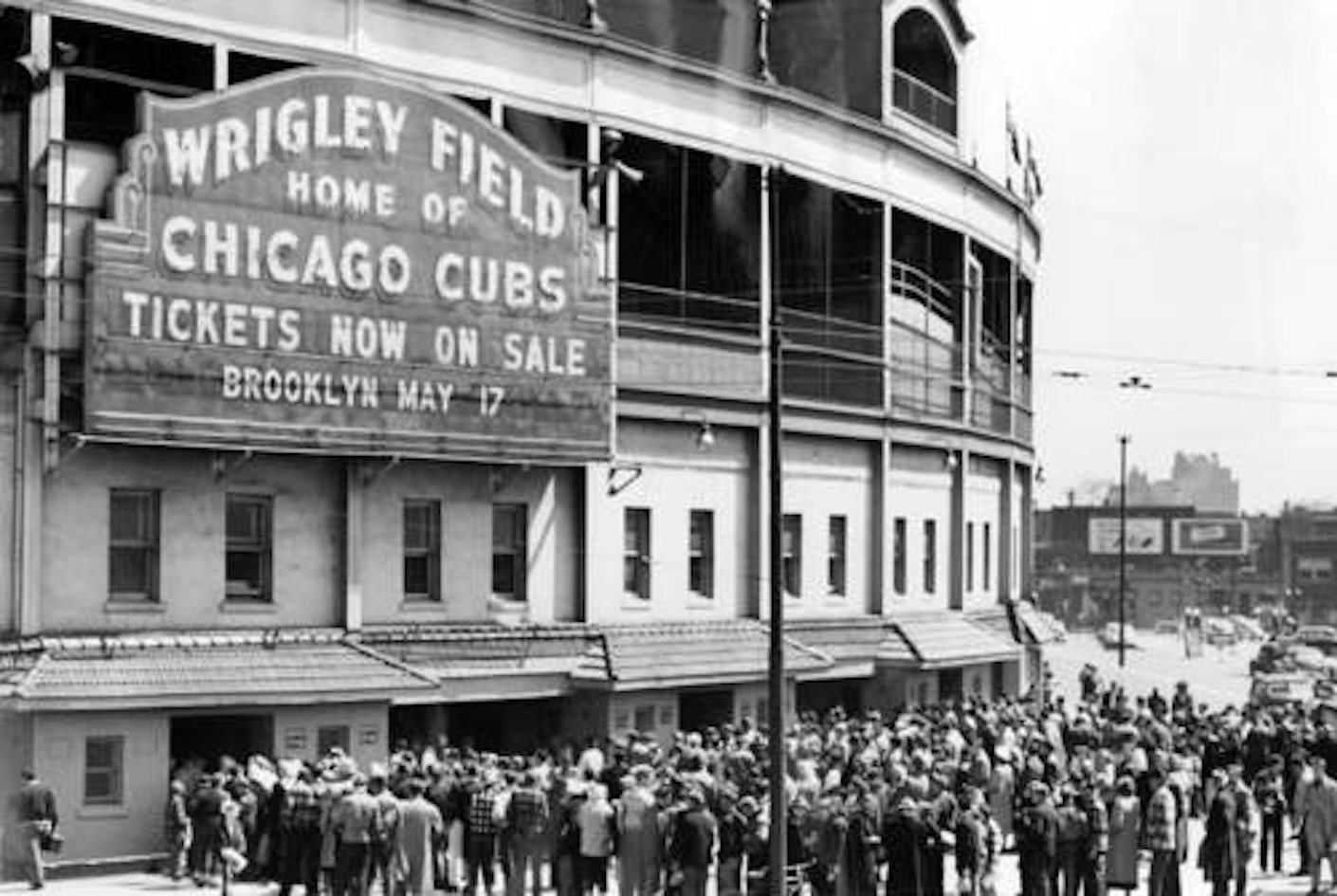 Outside Wrigley Field by Chicago History Museum