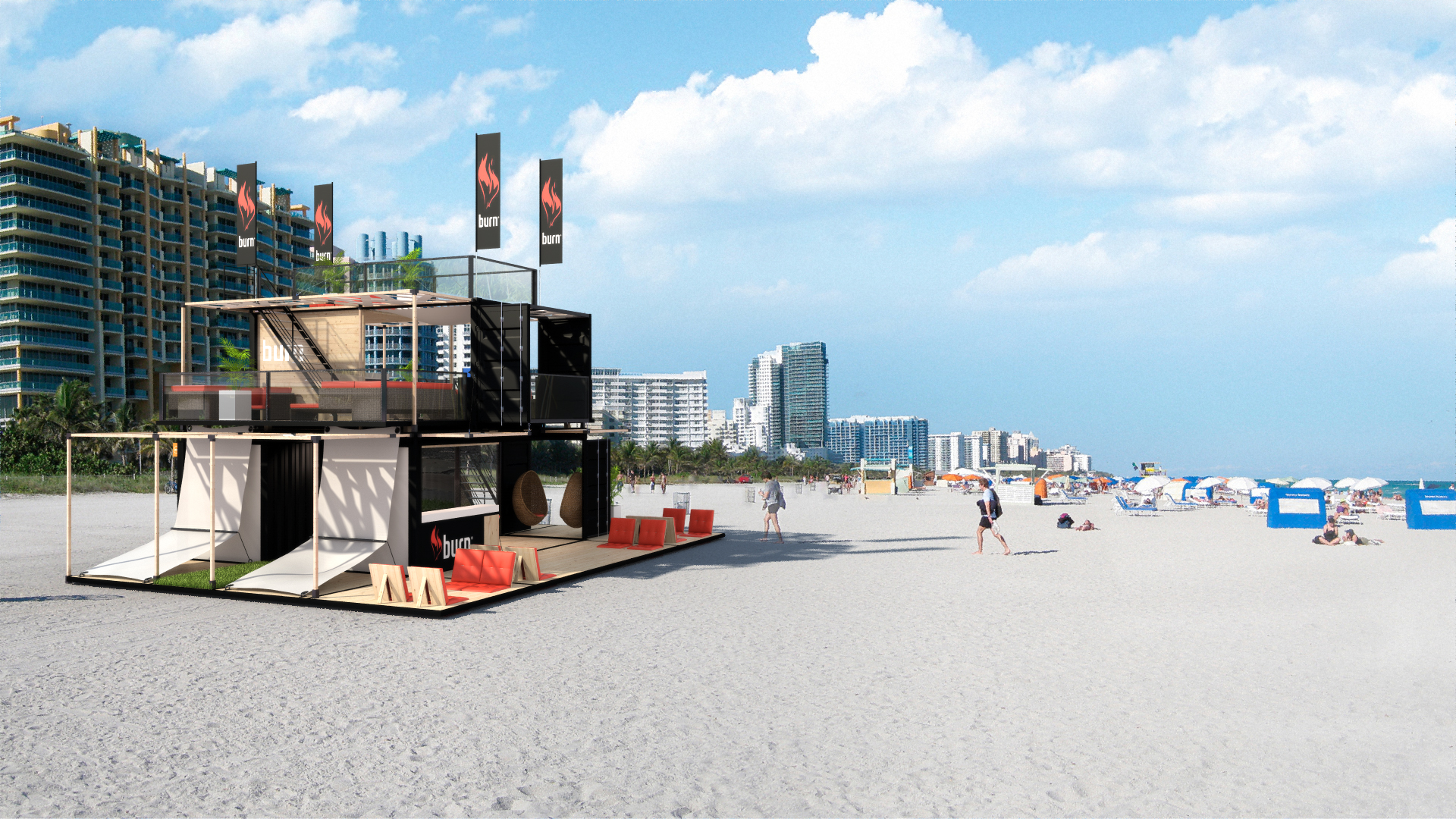 Burn PopUp Beach Bar by Nicolas Fiore Design Architizer