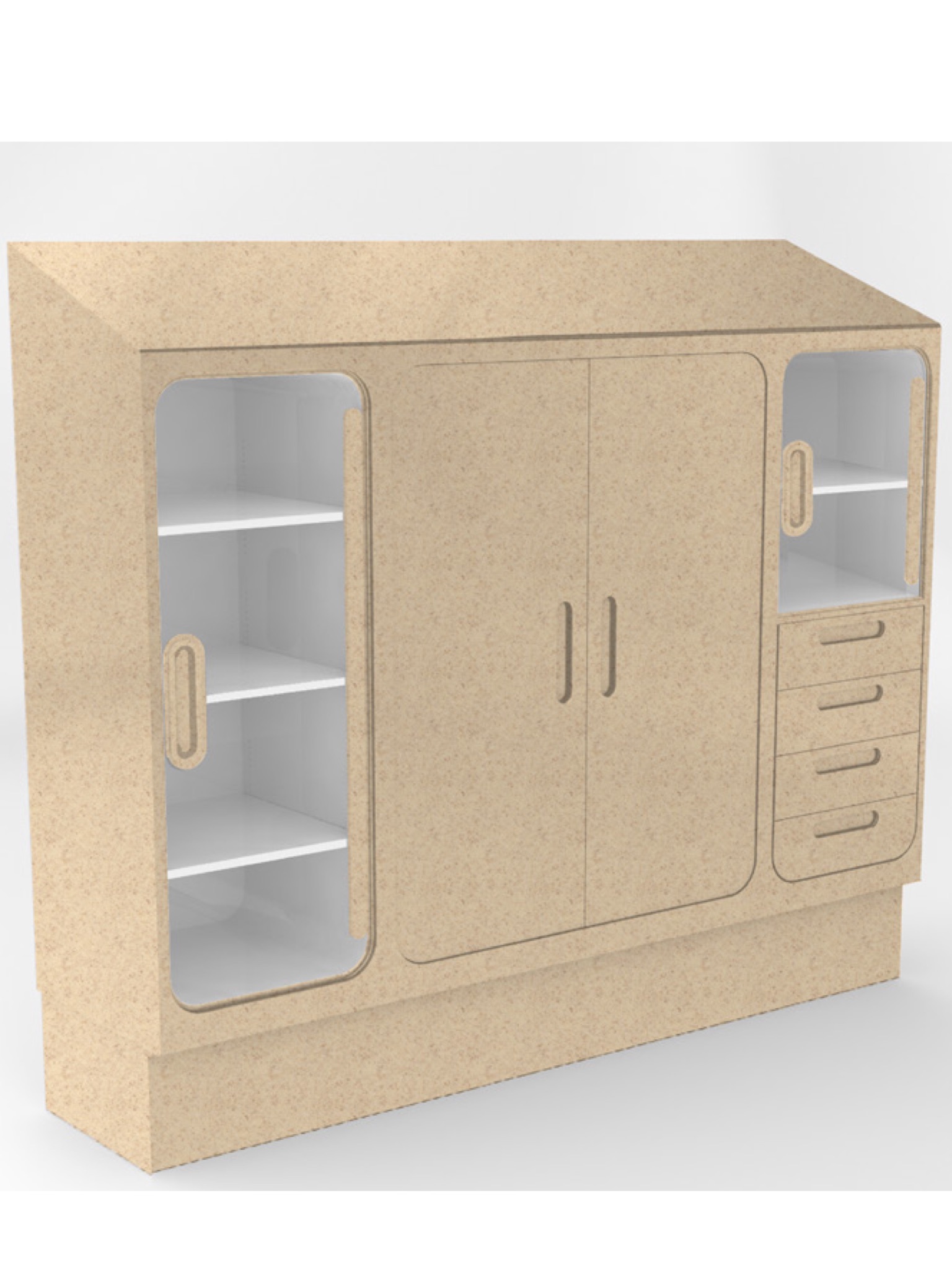 SolidCare™ Freestanding Combo Cabinet with Drawers and Door