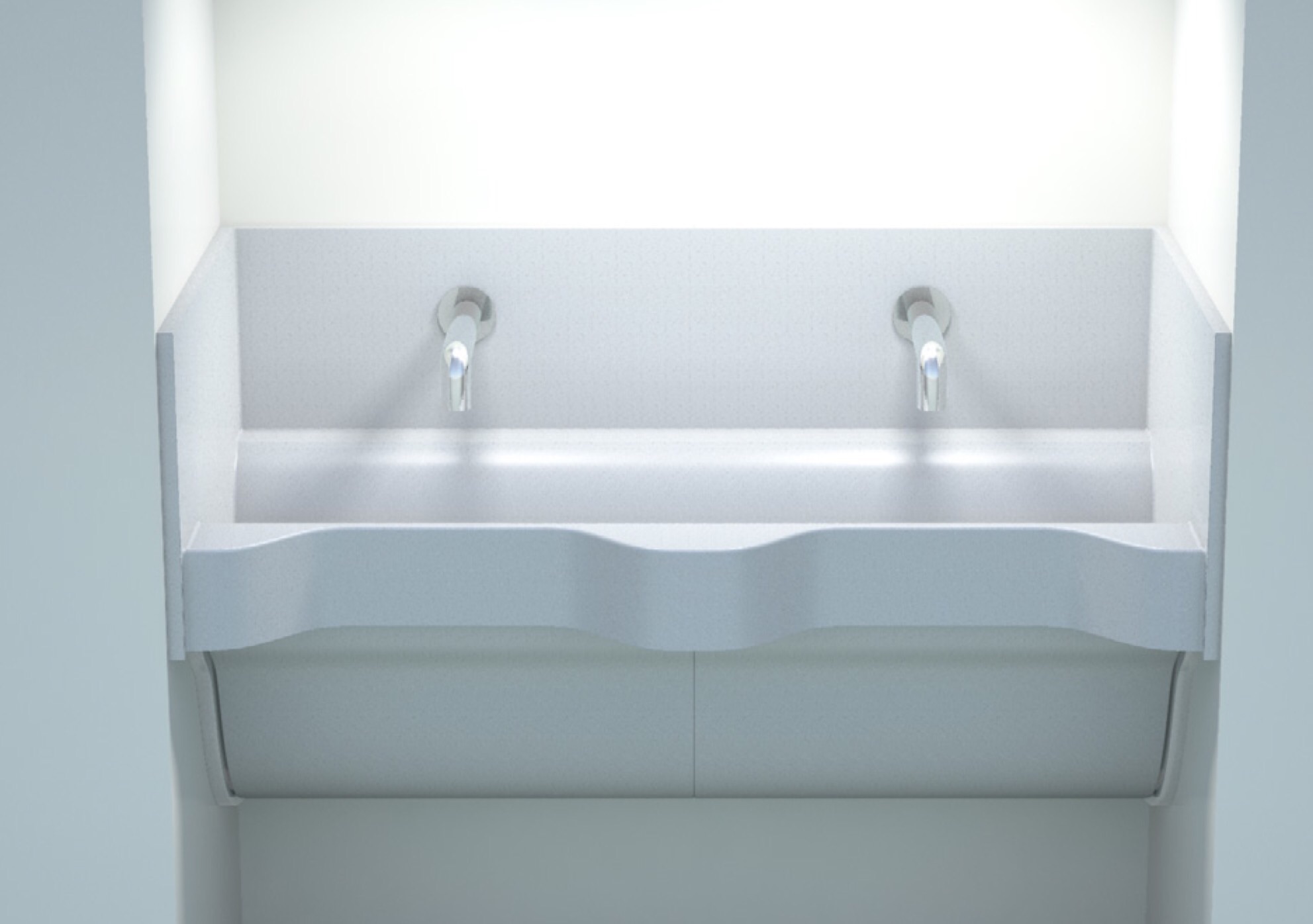 SolidCare™ Niched 60" Medical Scrub Sink