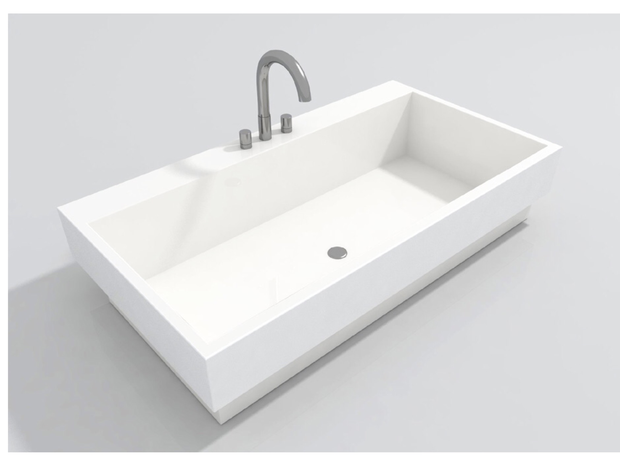Sink Series 200-Semi Recessed Rectangular Vessel Sink