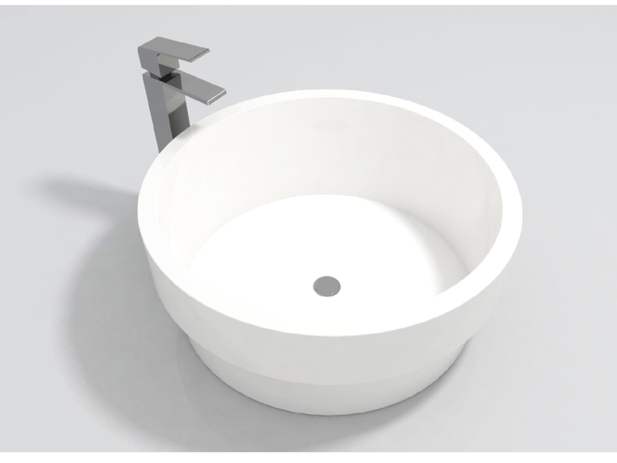 Sink Series 200-Semi Recessed Circular Vessel Sink