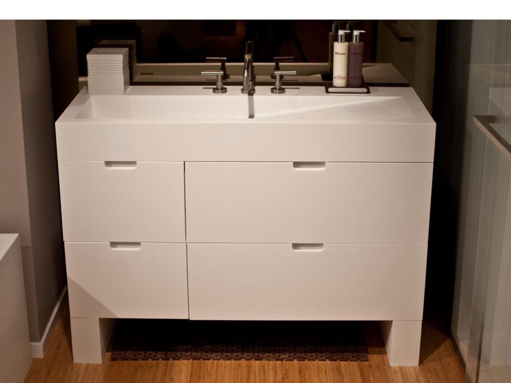 Designer Series Vanity-Vanity with Intregal Sink & Storage 