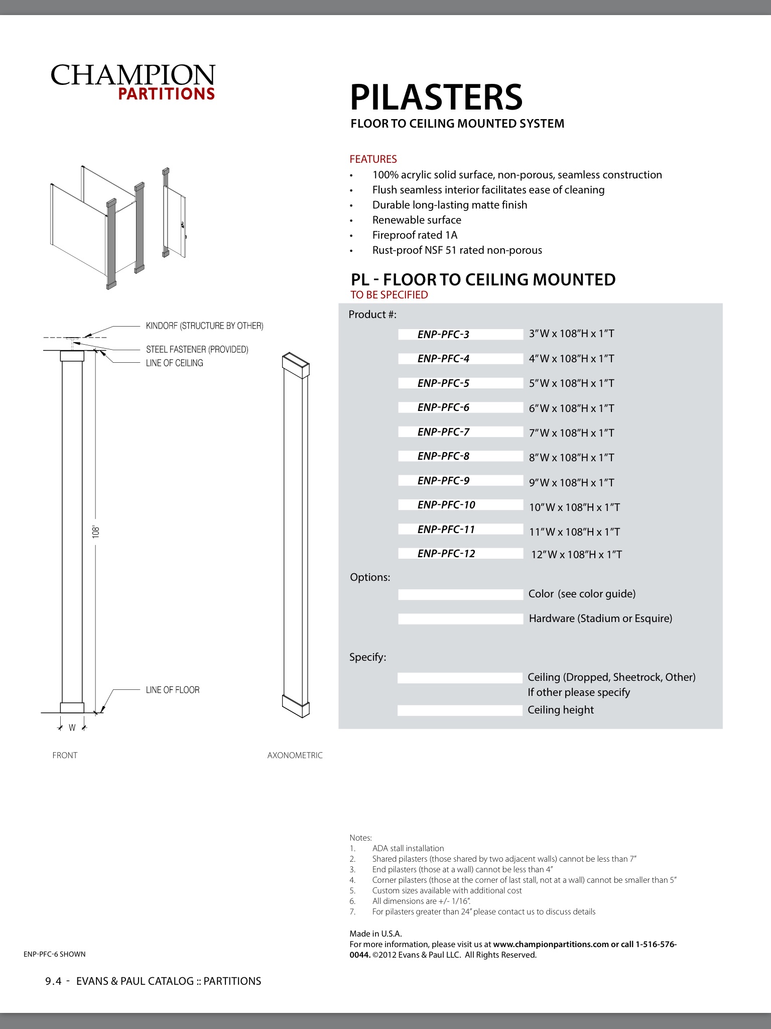 Pilasters