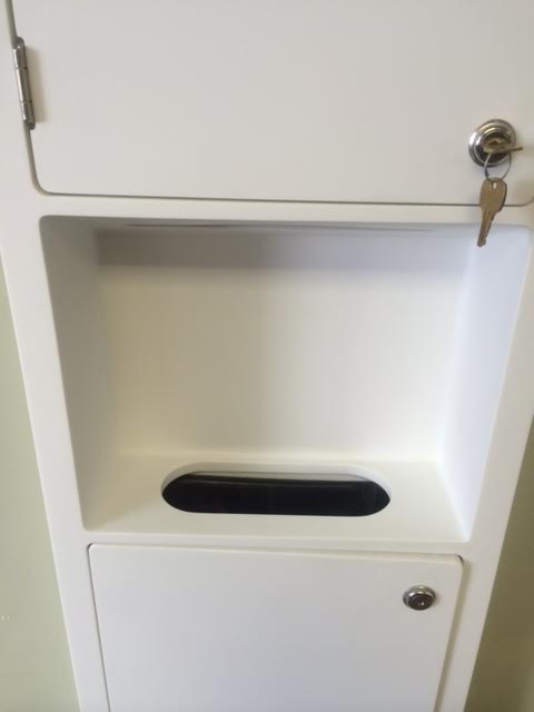 SolidCare™ Surface Mounted or Semi-Recessed Paper Towel Dispenser & Trash Receptacle 