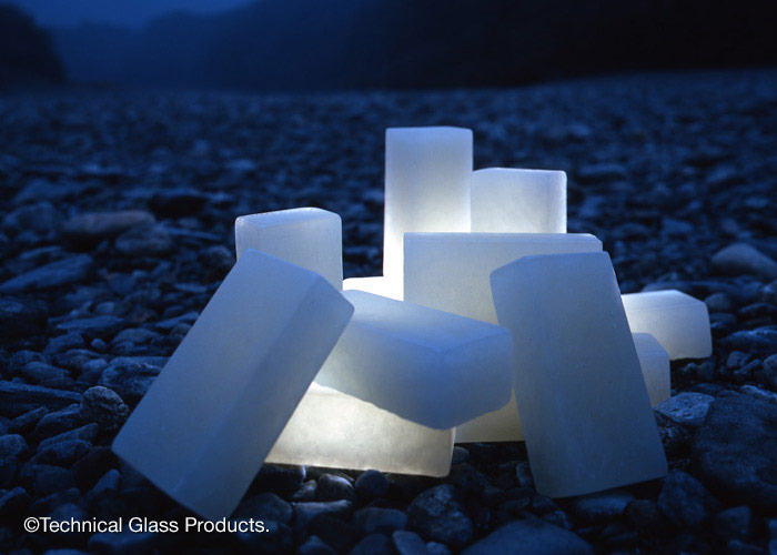 Glass Ore - handcast glass bricks